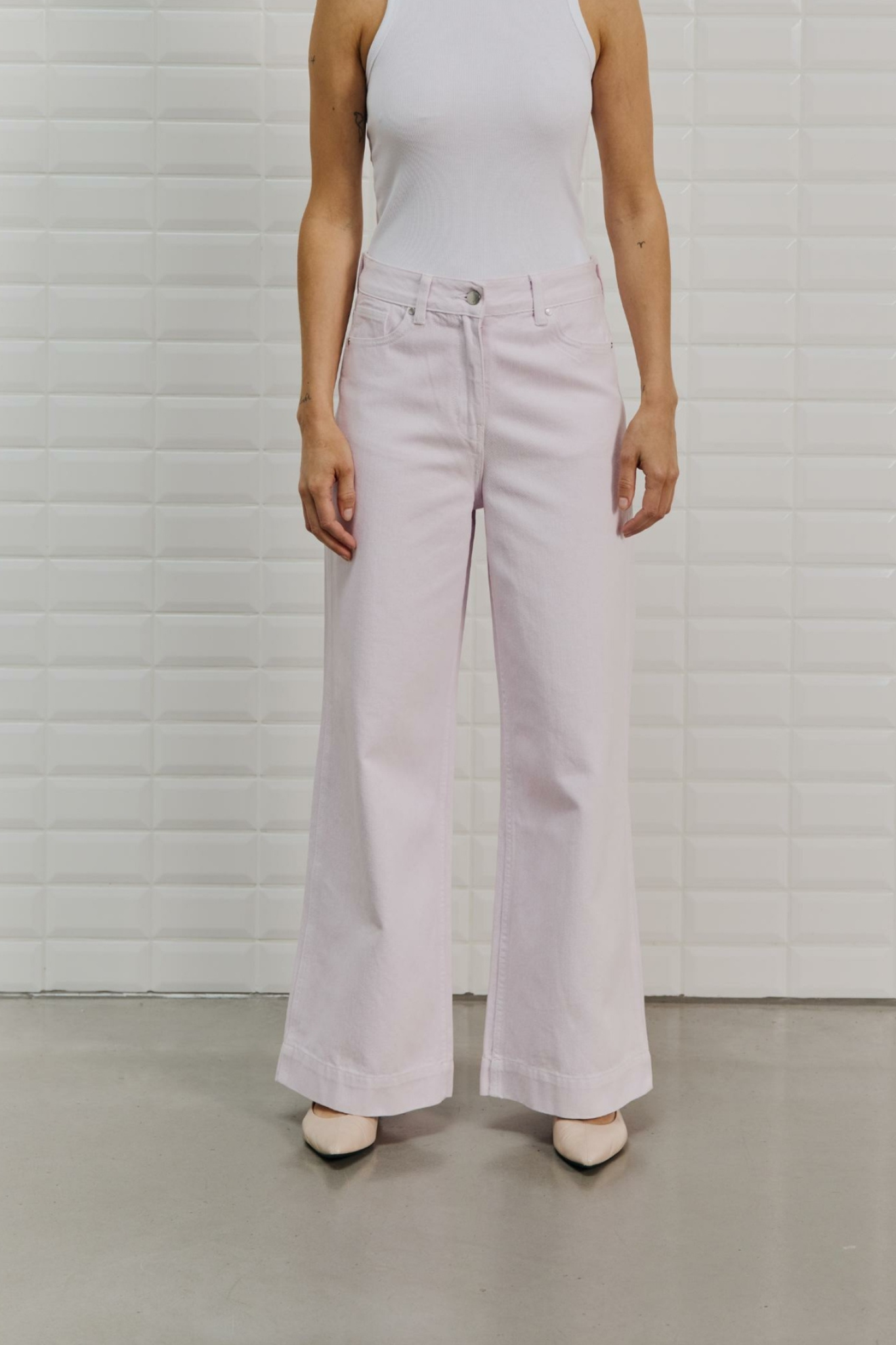 ANTONIA WIDE PANT - LAVERNDER SKY