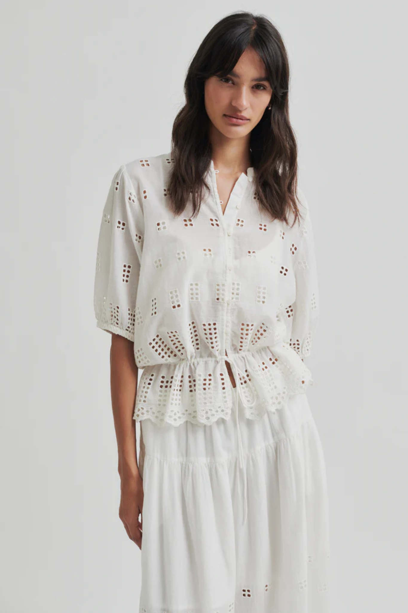 ELENORE SHIRT - WHITE ALYSSUM