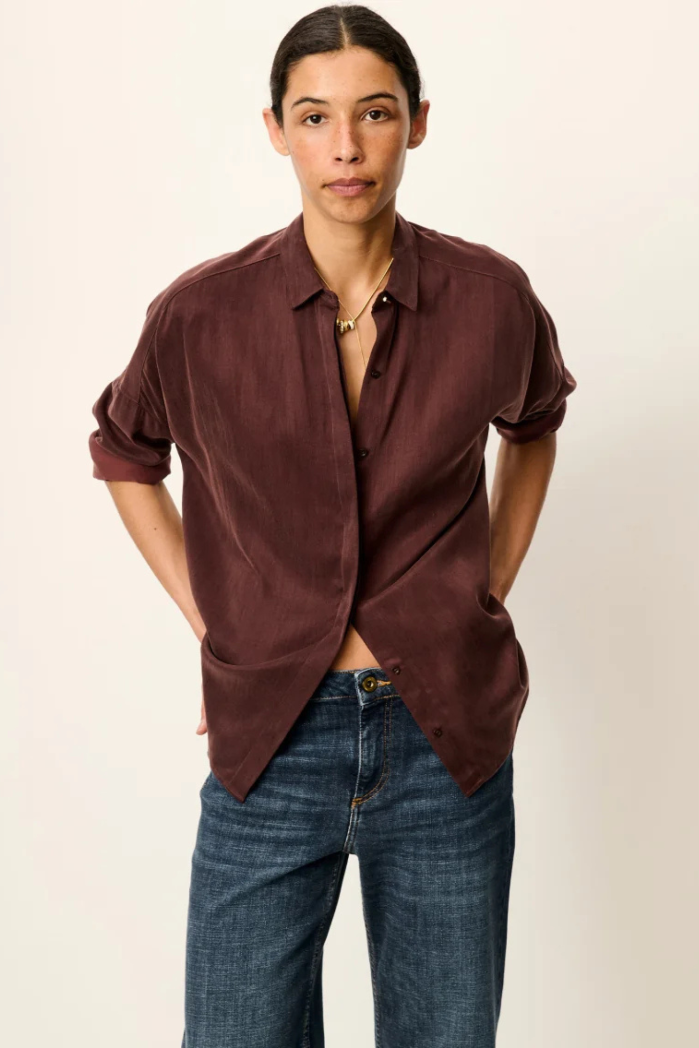 LADY D SHIRT - MOKA