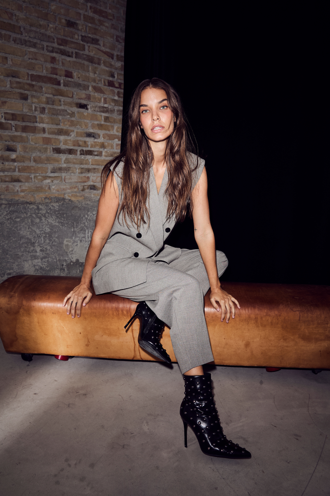 NICOLE CROP PANTS - BEIGE MELANGE