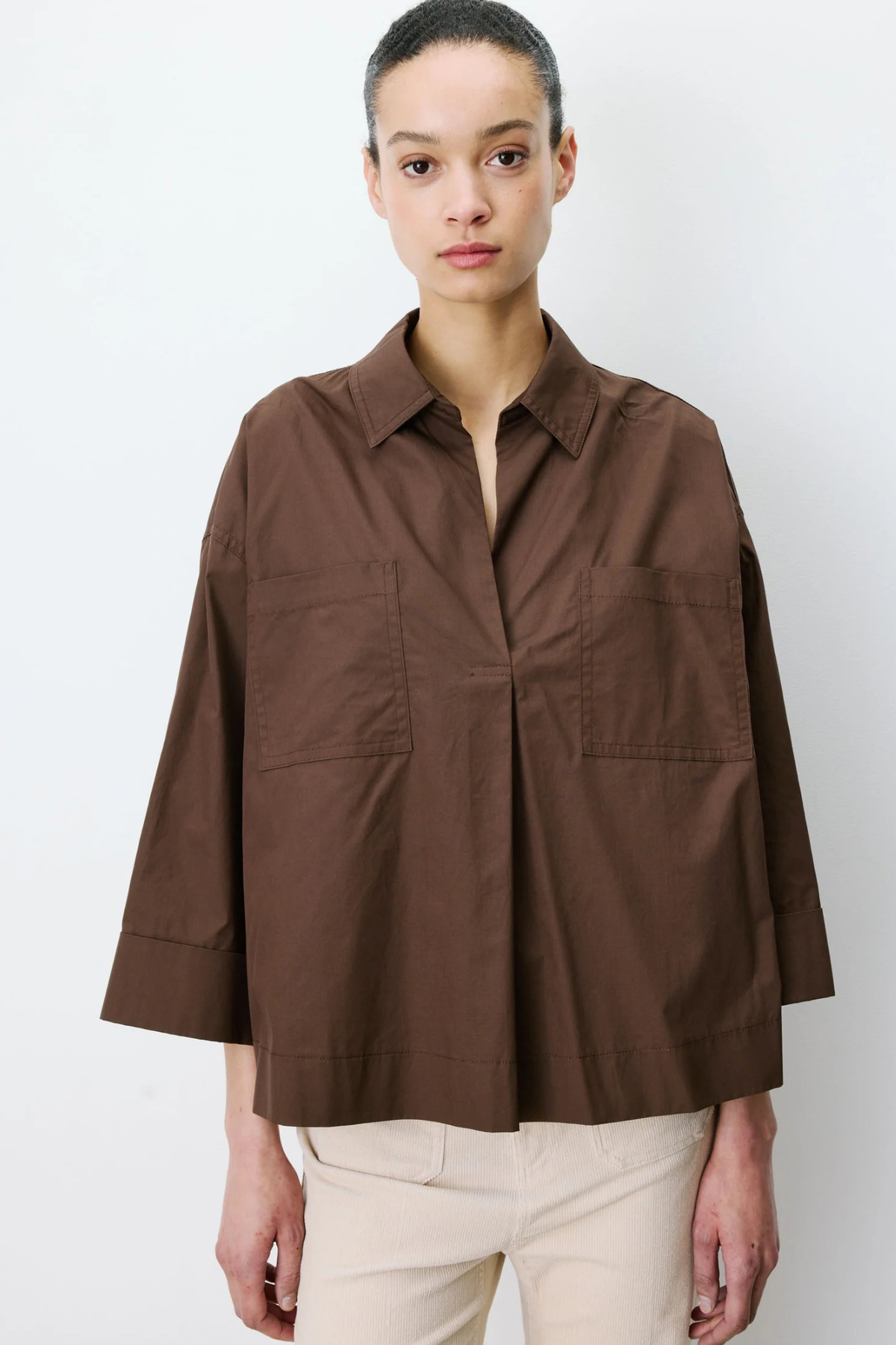 AMBRE BLOUSE - CHOCOLAT