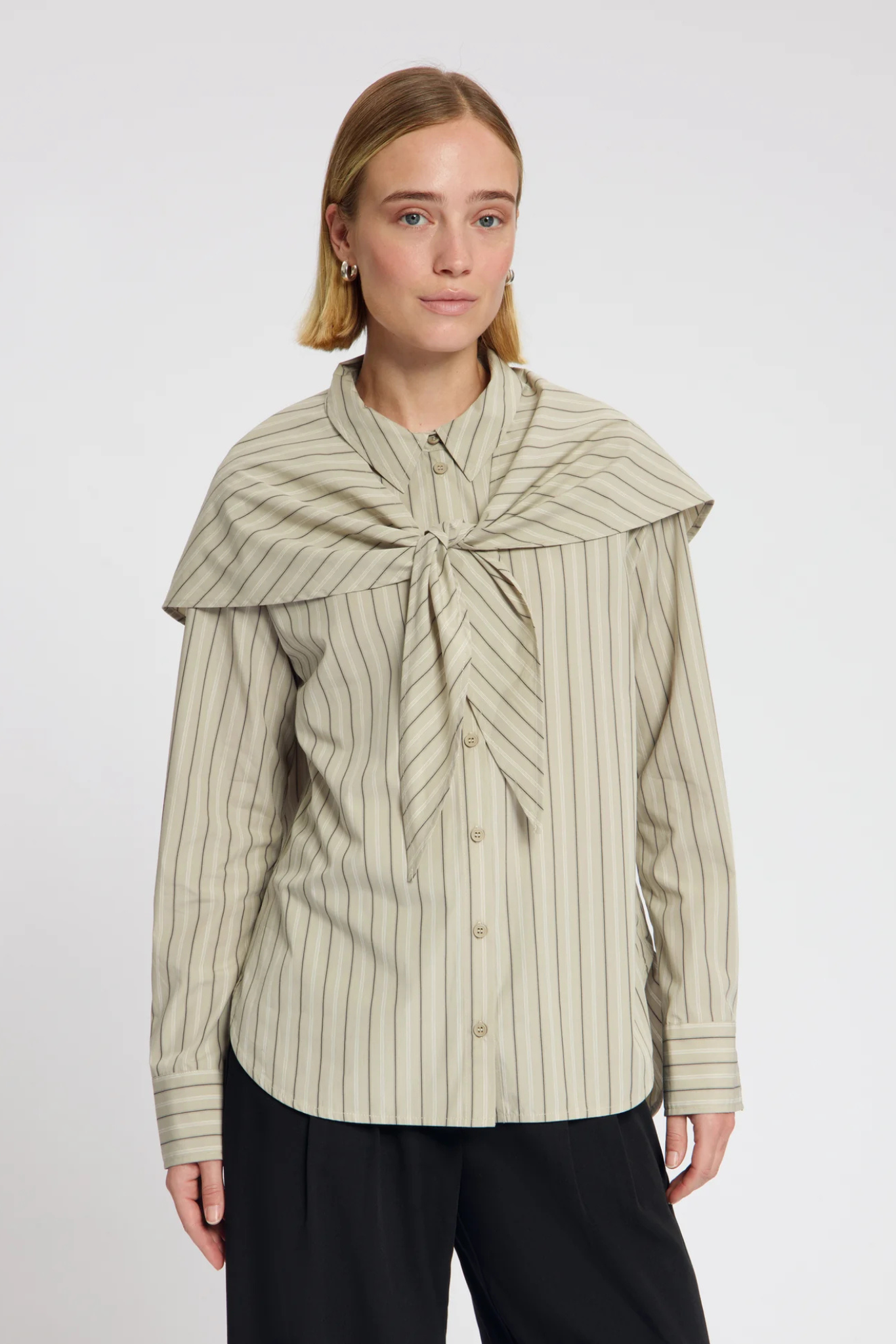 GRACE BLOUSE - BEIGE STRIPE