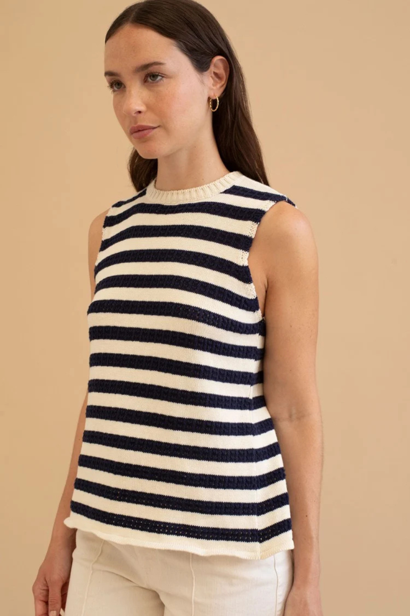 PRASLIN KNIT VEST - NAVY