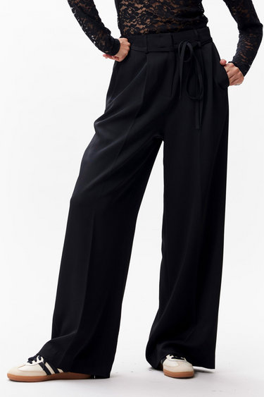 RELAXED TAILORED PANTS - BLACK