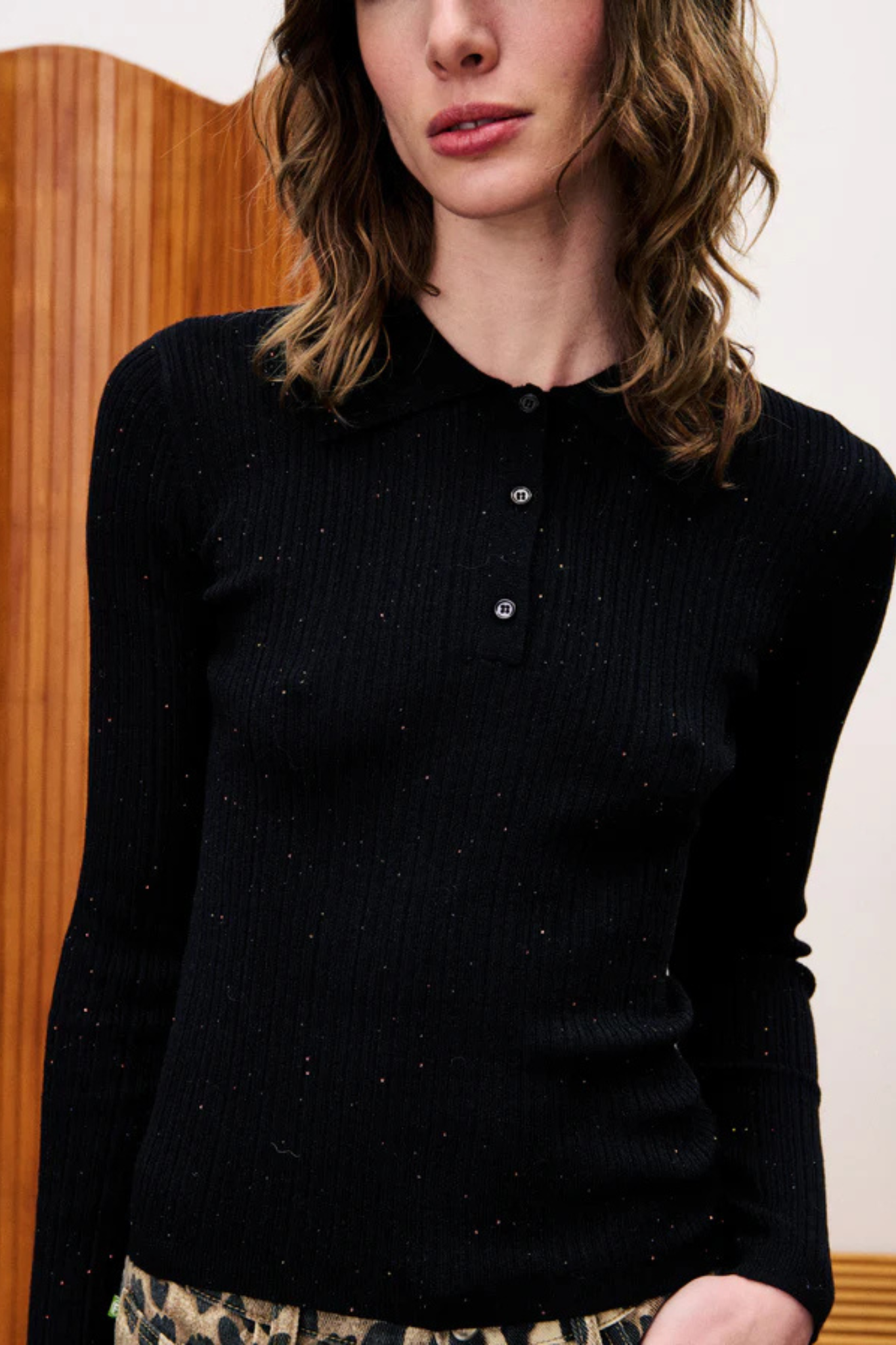 CHARTREUX TOP - BLACK