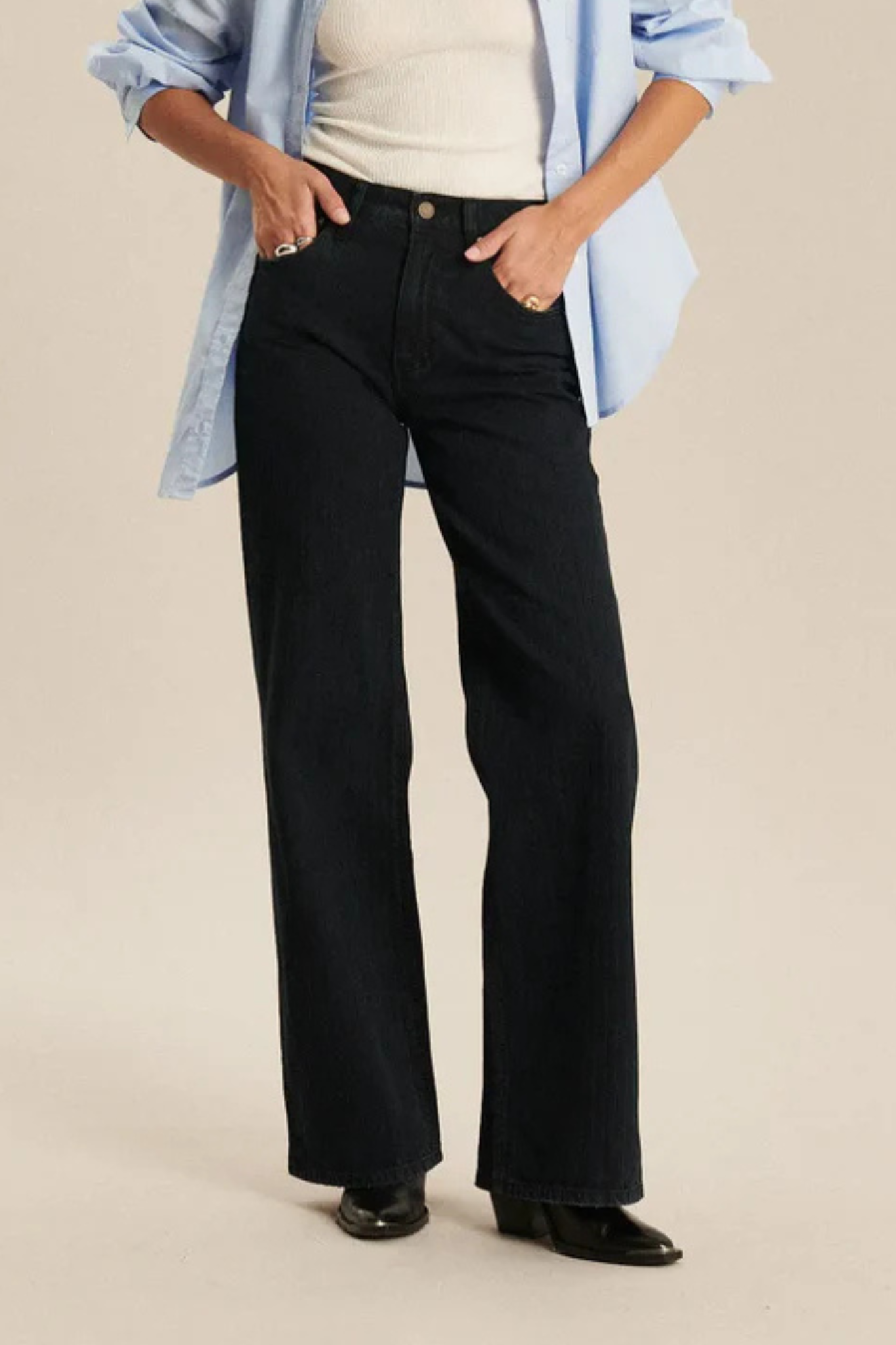 JOIE DENIM RAIL JEANS - DARK BLUE