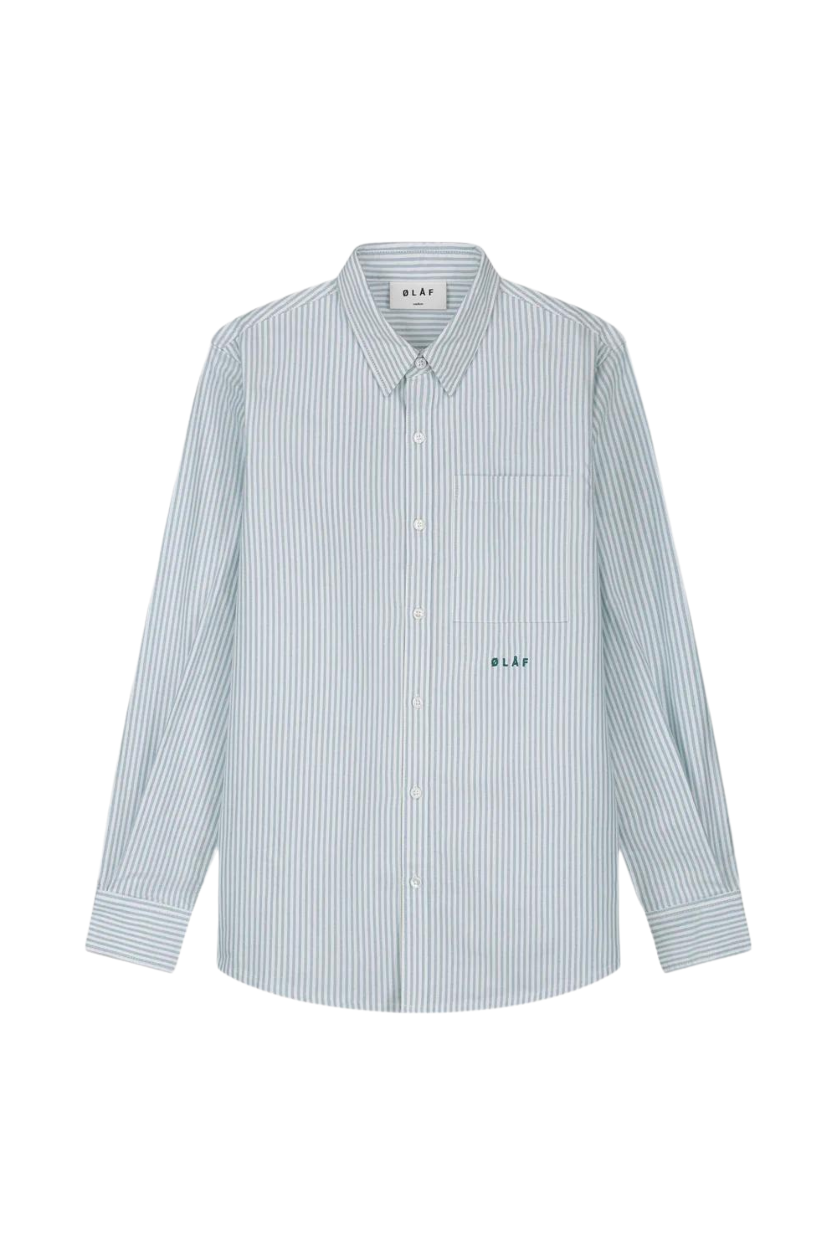 OXFORD STRIPE SHIRT MEN - GREEN STRIPE