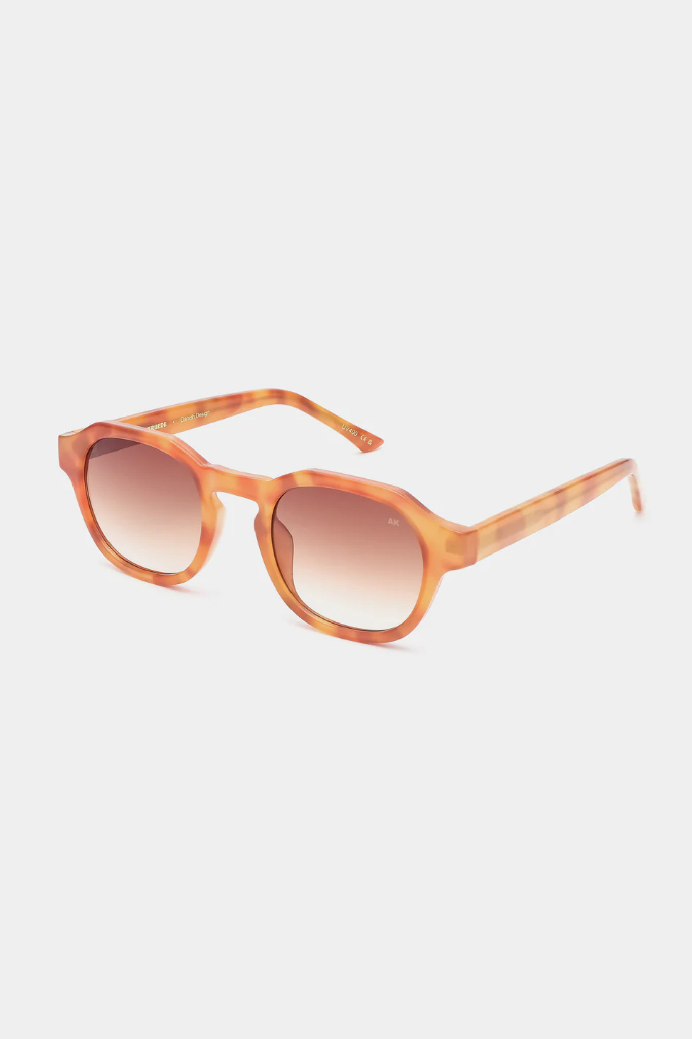 A. Kjaerbede zan sunglasses in burnt amber / orange. Front view