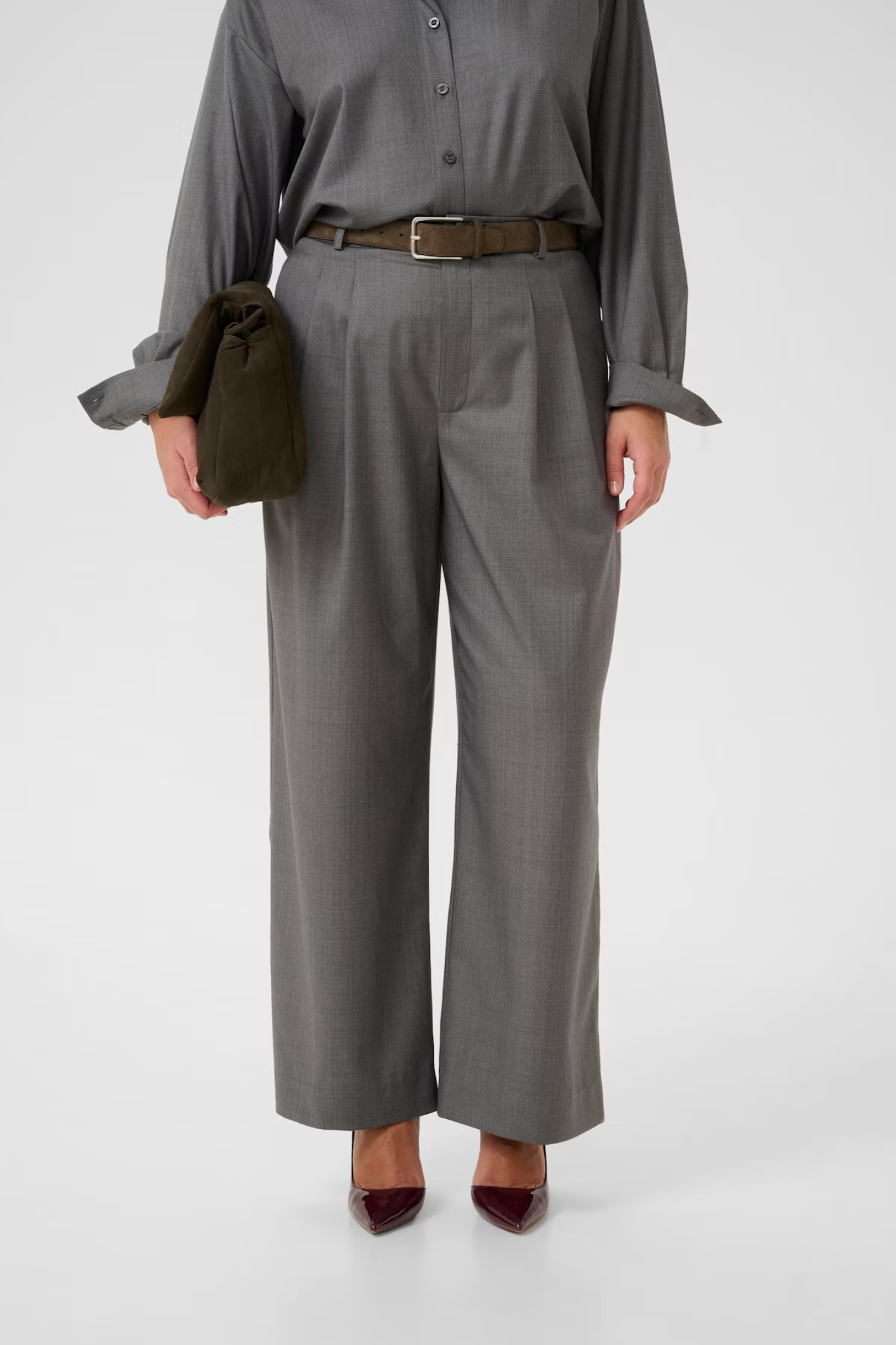 ZEFFY HW PANTS - DARK GREY MELANGE