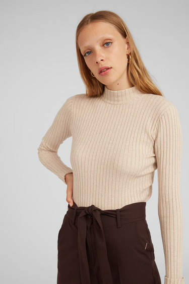 JANNICE JUMPER  - BEIGE MELANGE