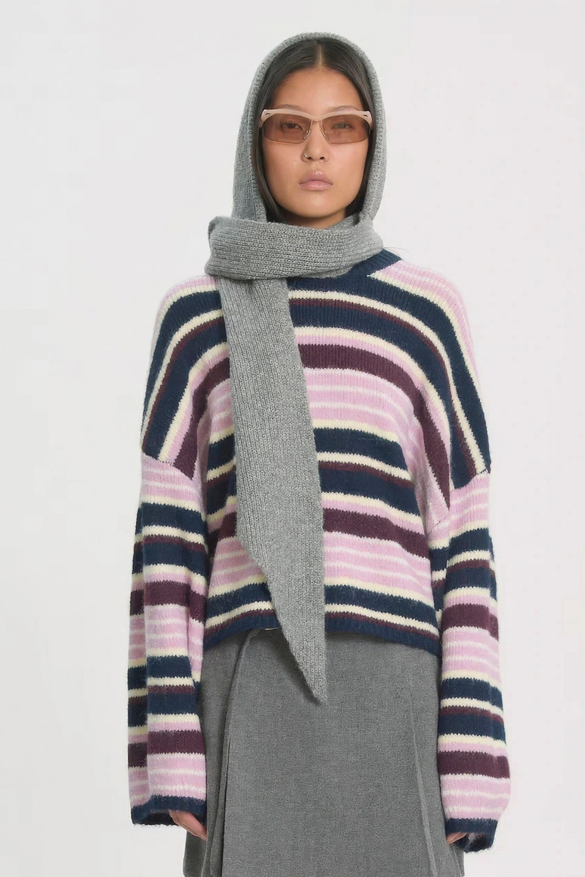 QUABENA BALACLAVA - GREY MELANGE