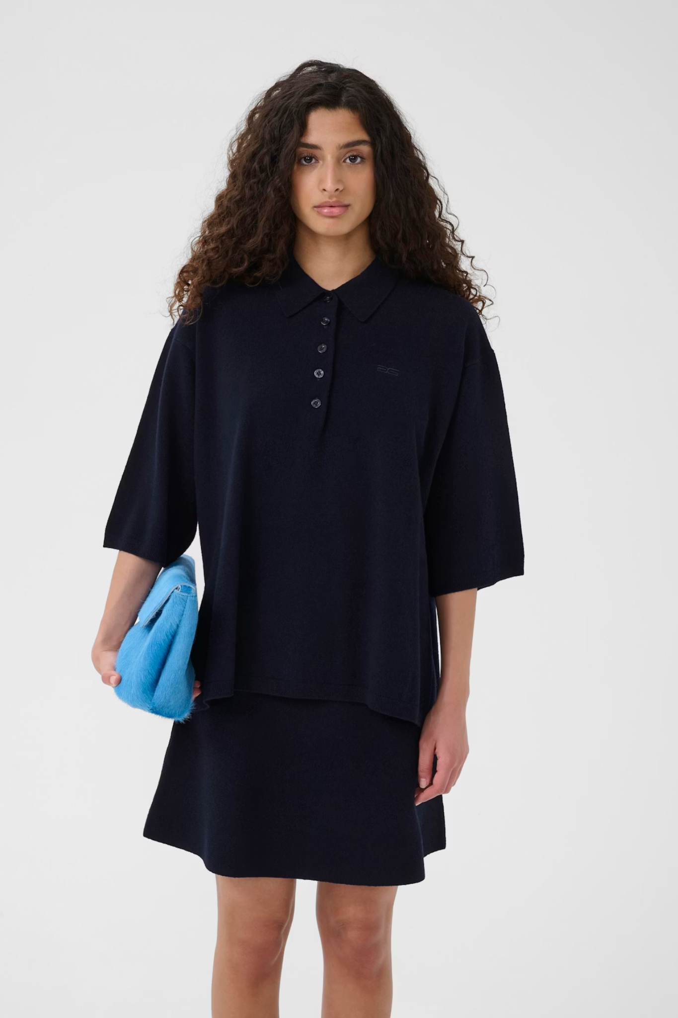 MANZI POLOSHIRT PULLOVER - BLUE