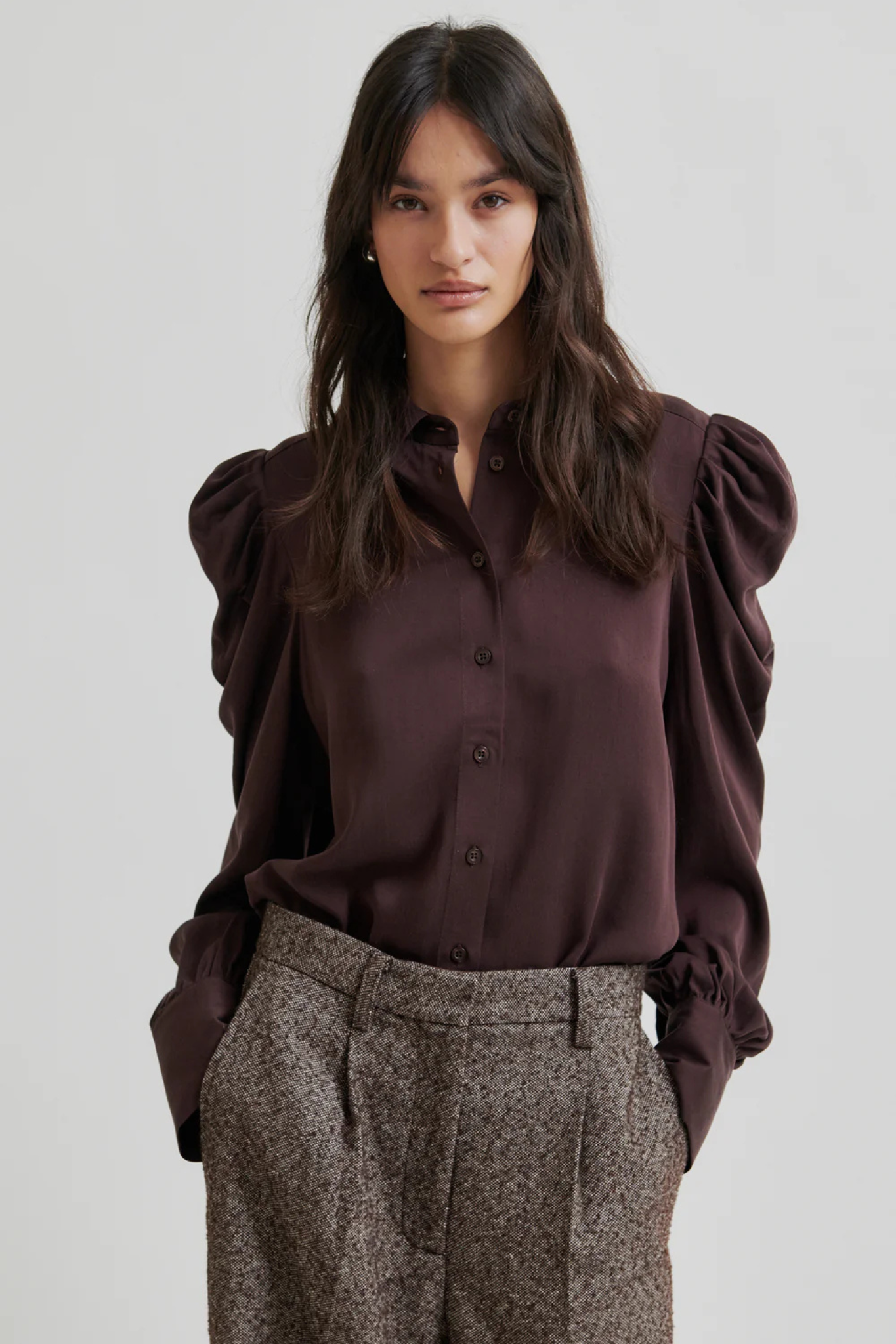 SAMANTA SHIRT - CHOCOLATE PLUM