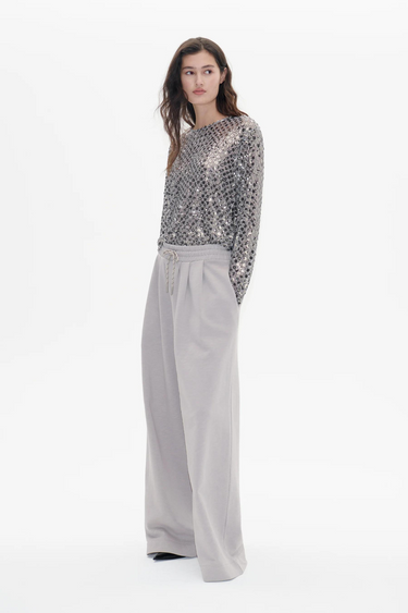 JASMIN TOP - SILVER FLOWER SEQUINCE