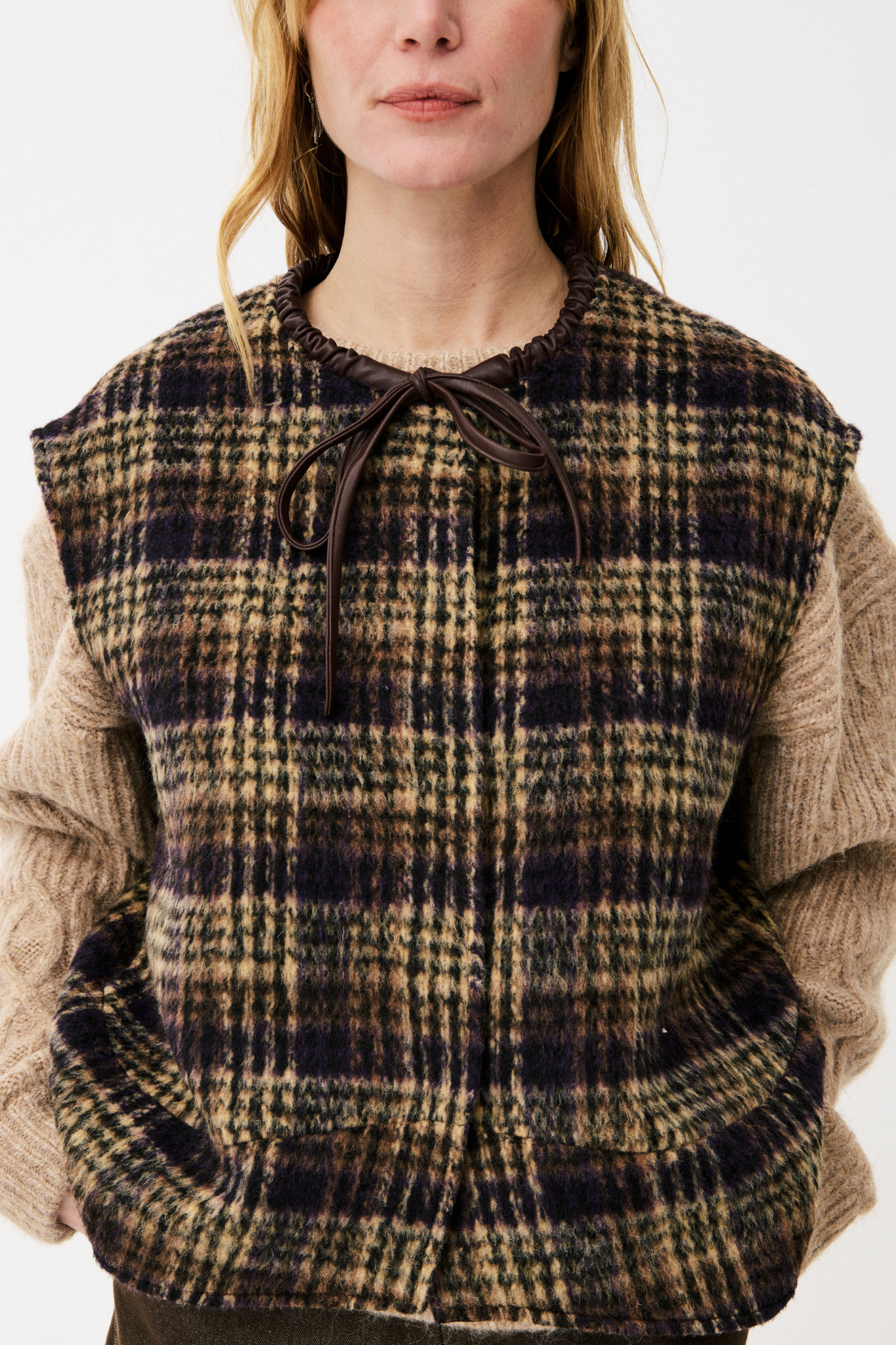 PIAT GILET - MARRON GLACE