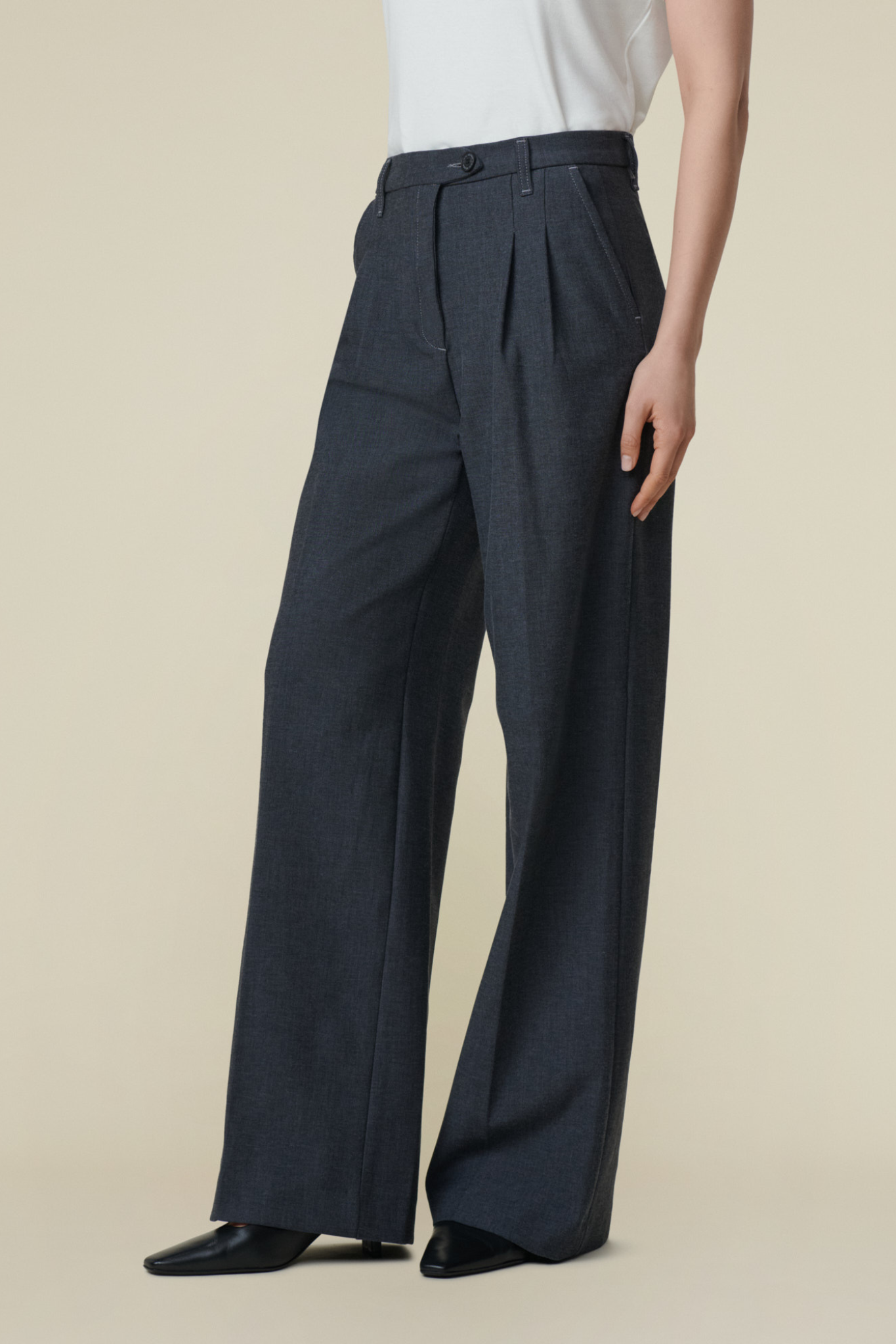 WANDA SUIT PANTS - GREY