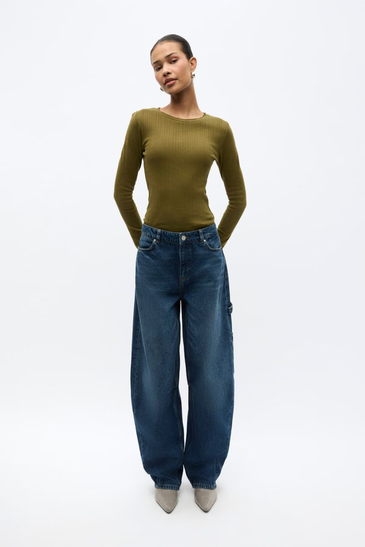 BILLIE POCKET JEANS - WORN DARK BLUE