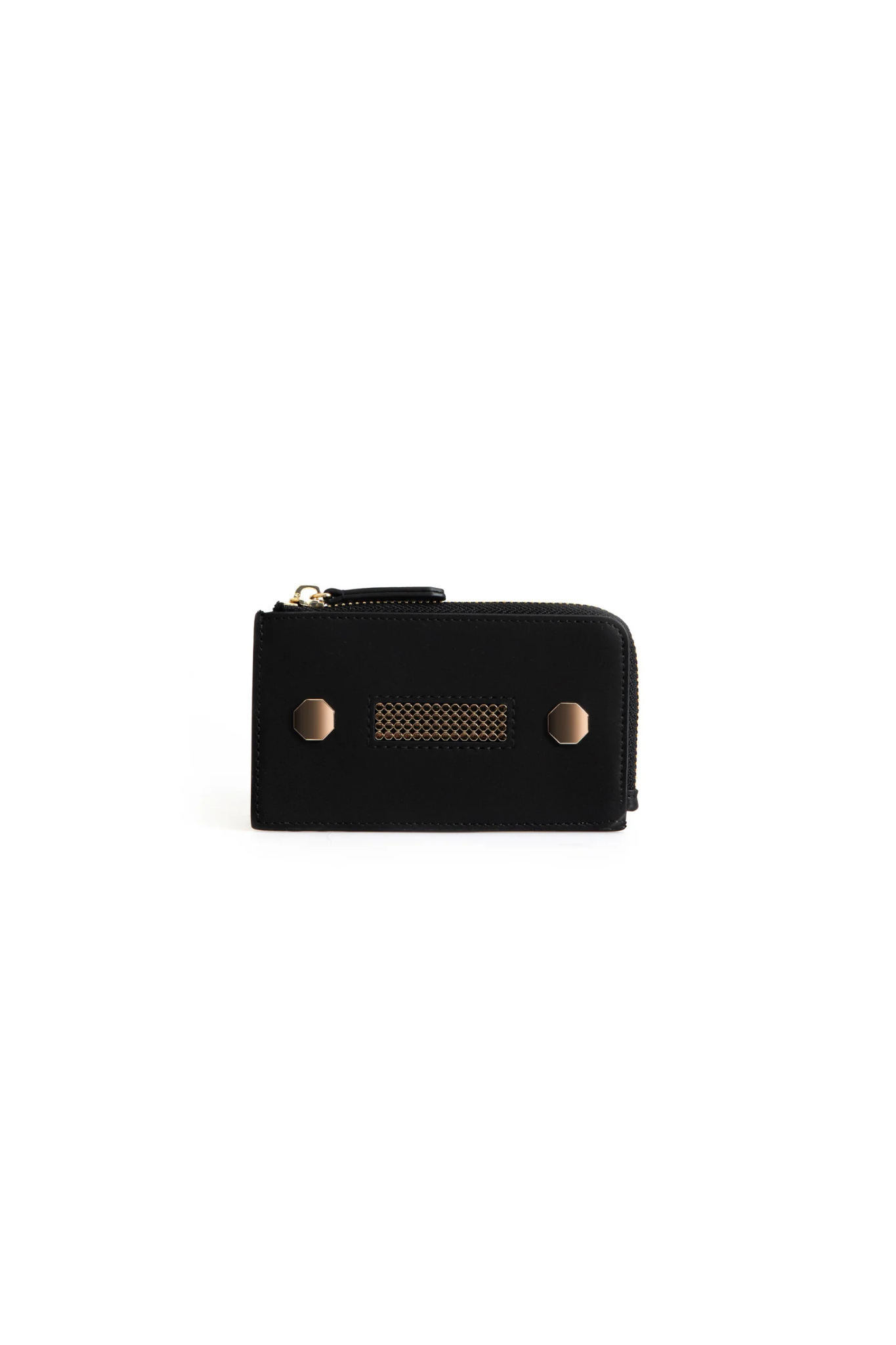 Clio Goldbrenner black classic wallet. Front view