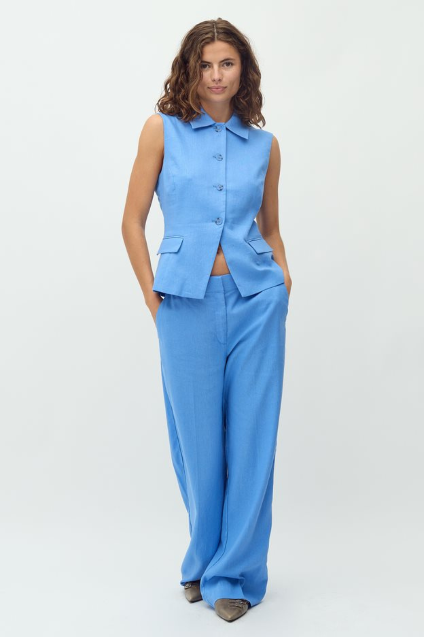 CRISTIANA LONG SHAWNA PANTS - ULTRAMARINE