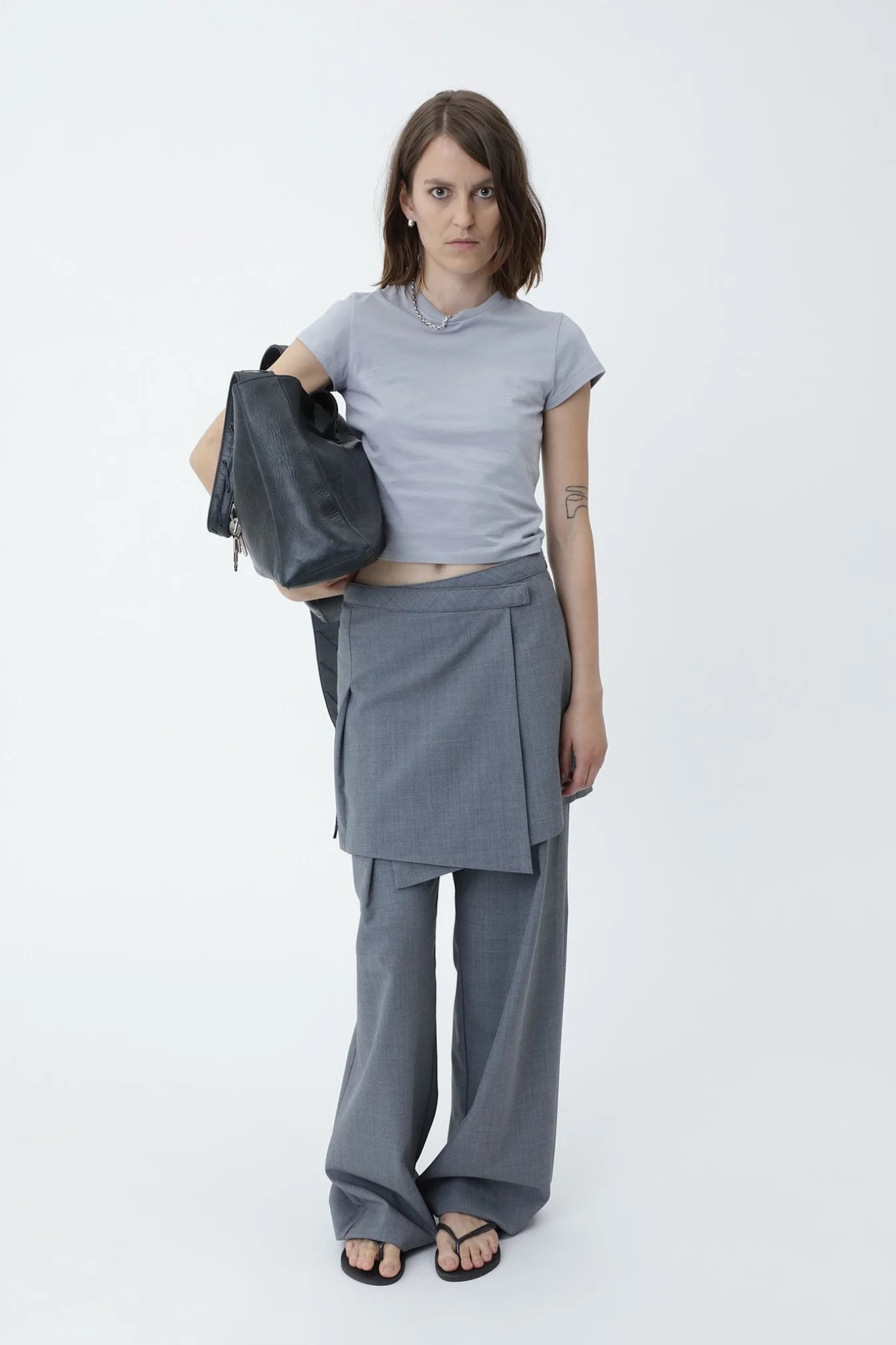 JULI SKIRT - GREY MELANGE
