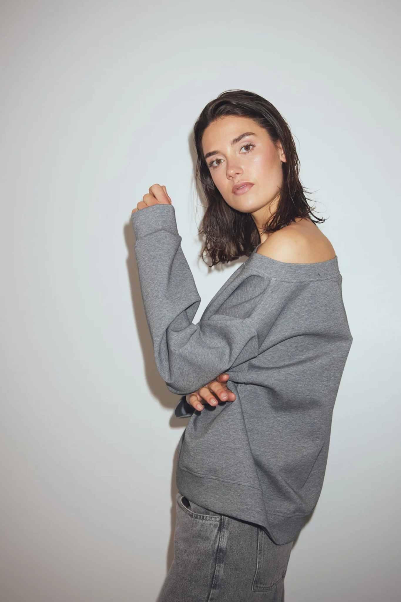 MEILANI TOP - MEDIUM GREY MEL