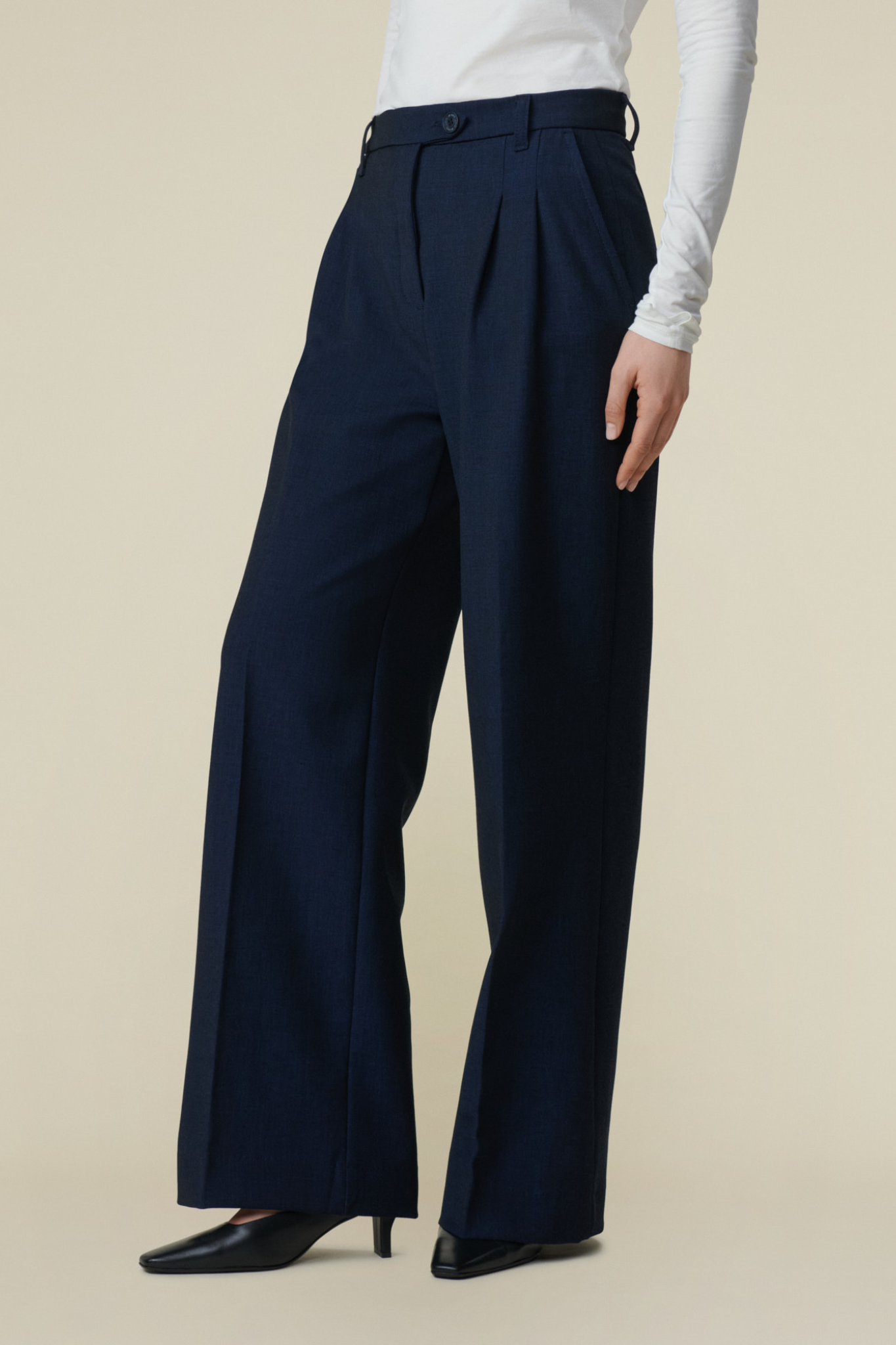 WANDA SUIT PANTS - NAVY