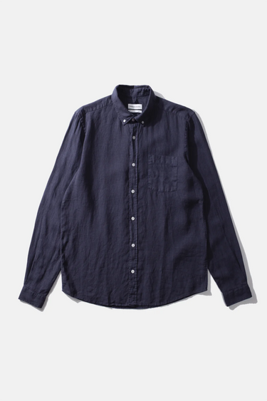 LINEN SHIRT - PLAIN NAVY