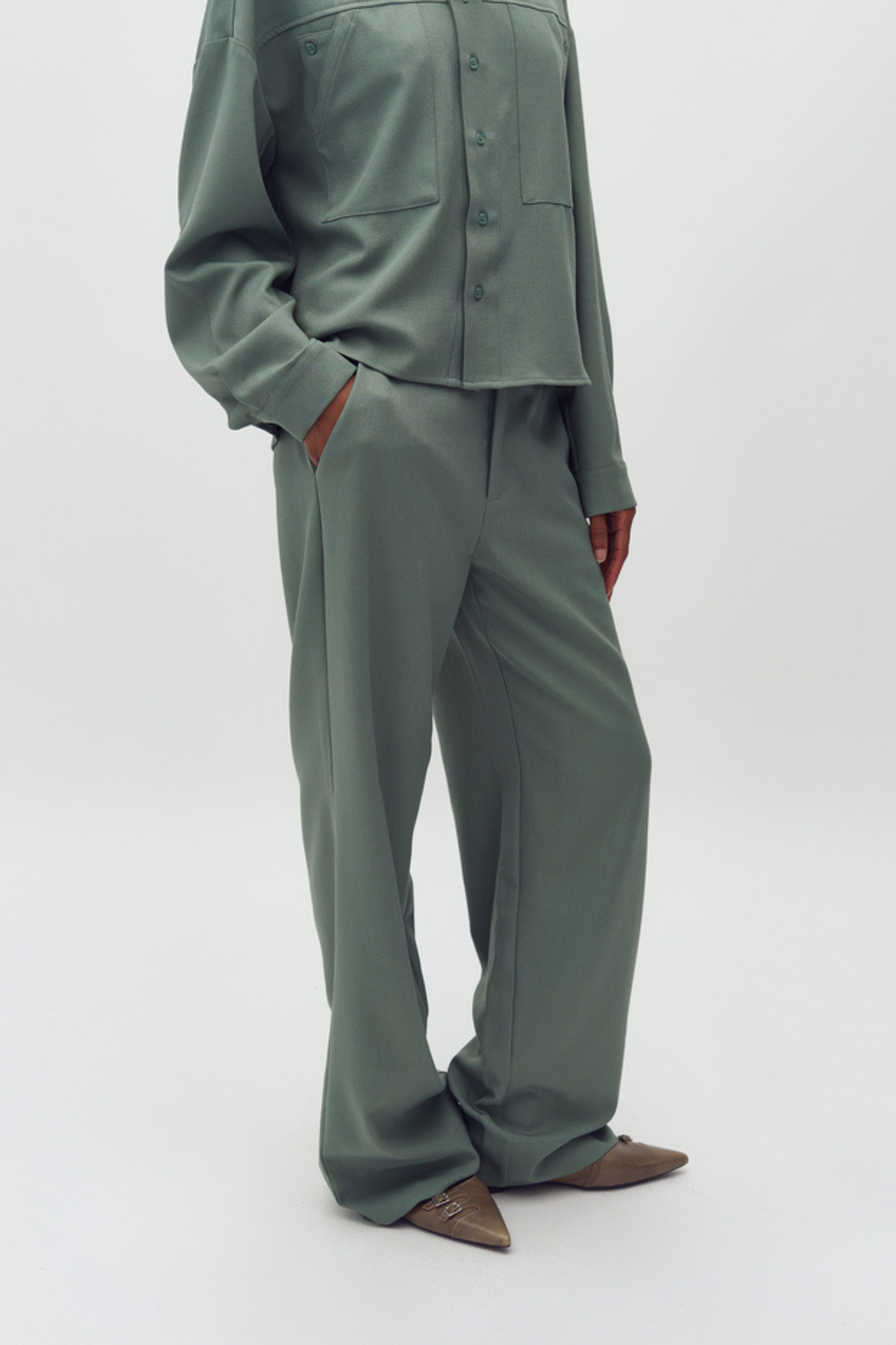 RIHNWEN PANTS - ICEBERG GREEN MELAN