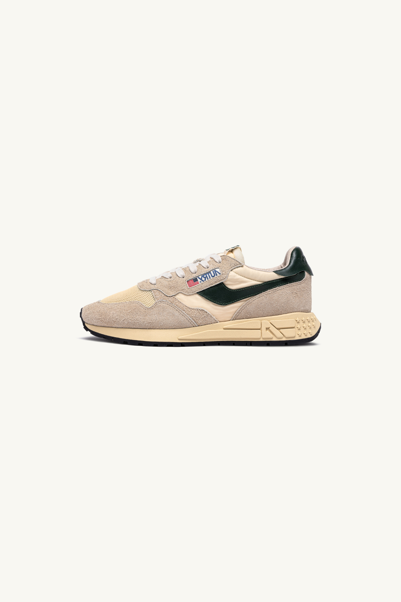 WWLM-UT26 - REELWIND LOW MEN SNEAKERS - SUEDE/NET ECRU/MOUNT