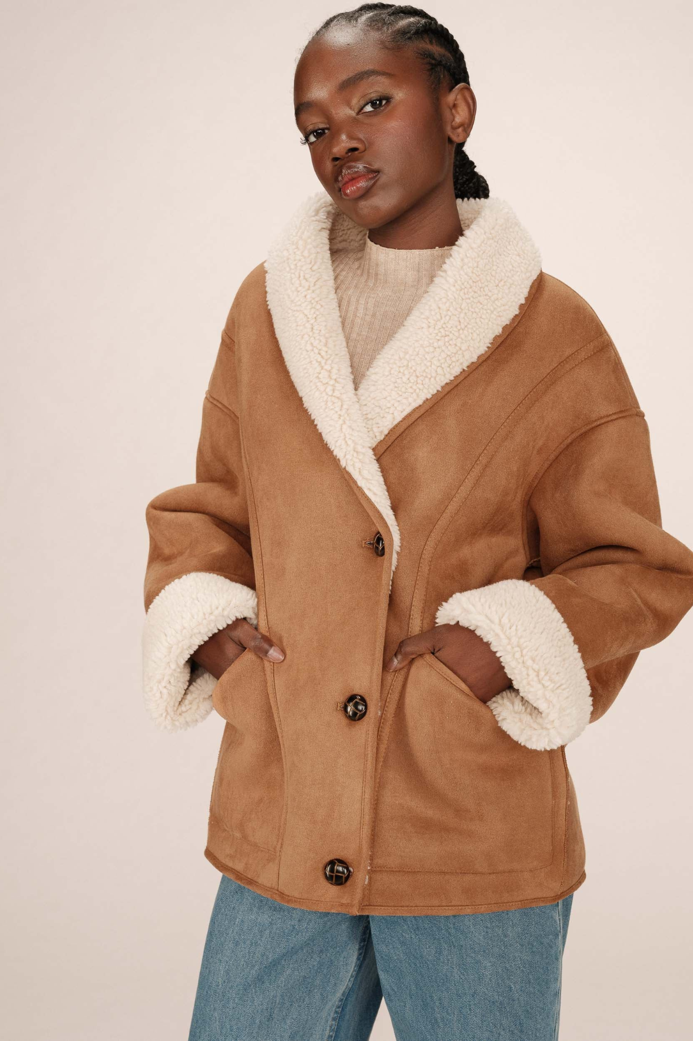 SWAN COAT - CAMEL