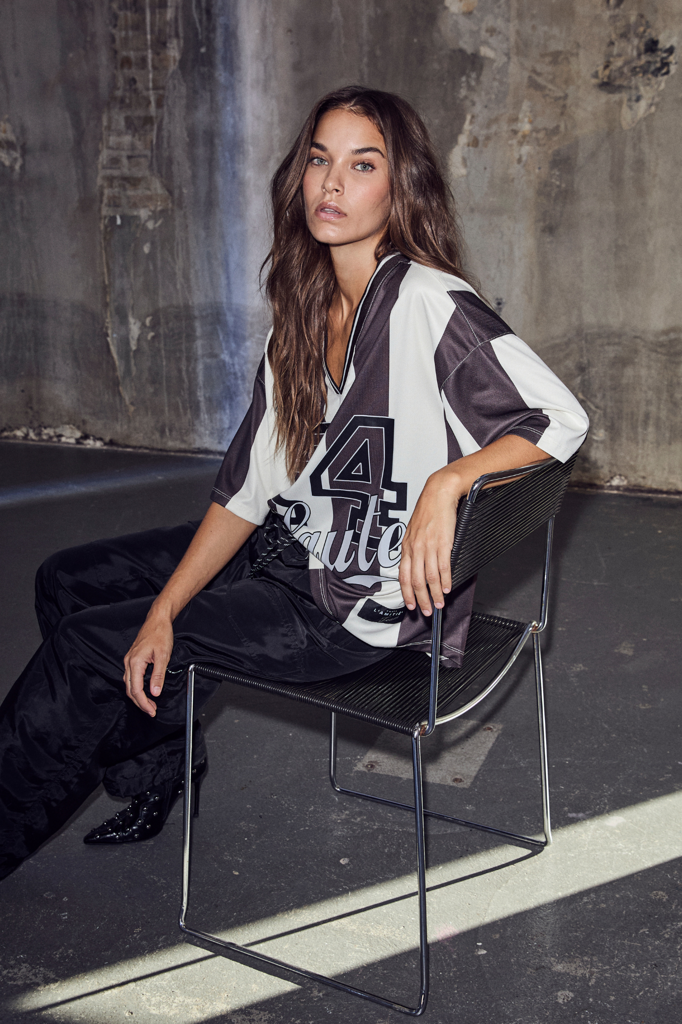 HAUTE 24 STRIPE BLOUSE - MOCCA/PEARL