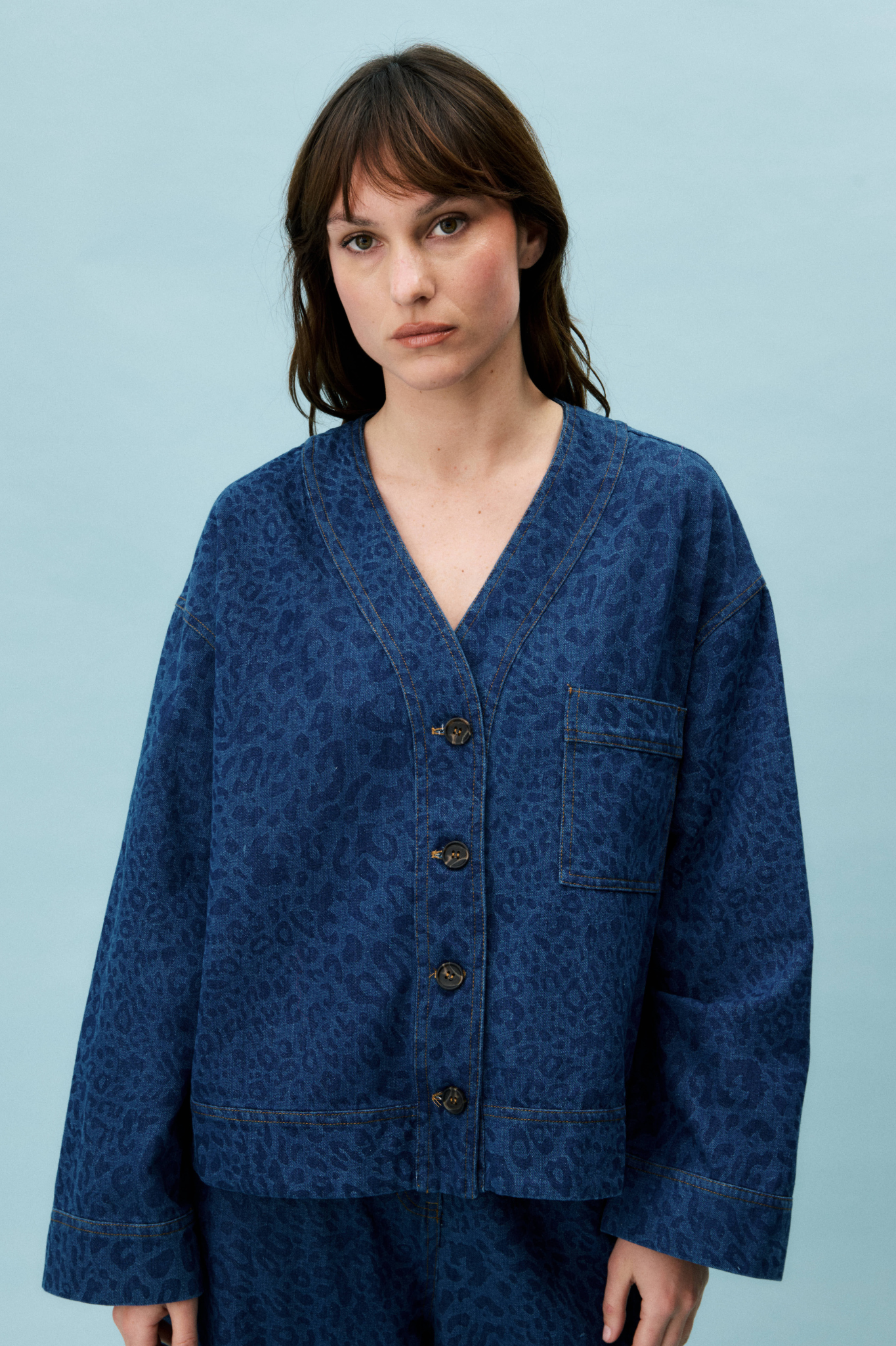 BRUNELLE VEST - BLUE JEAN