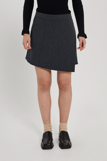 CANO SHORT SKIRT - DARK GREY MELANGE