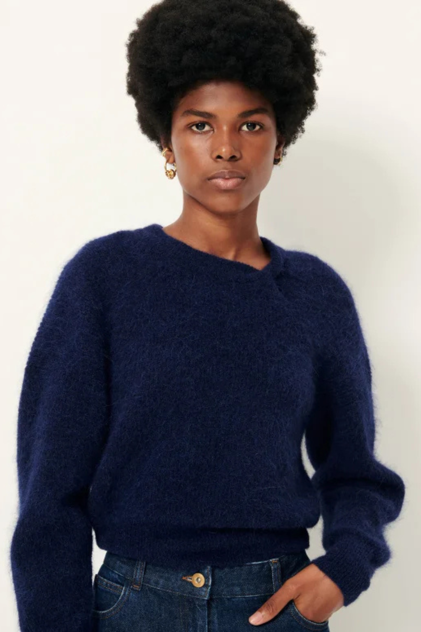 TWIST BLUES SWEATER - QUEEN BLUE