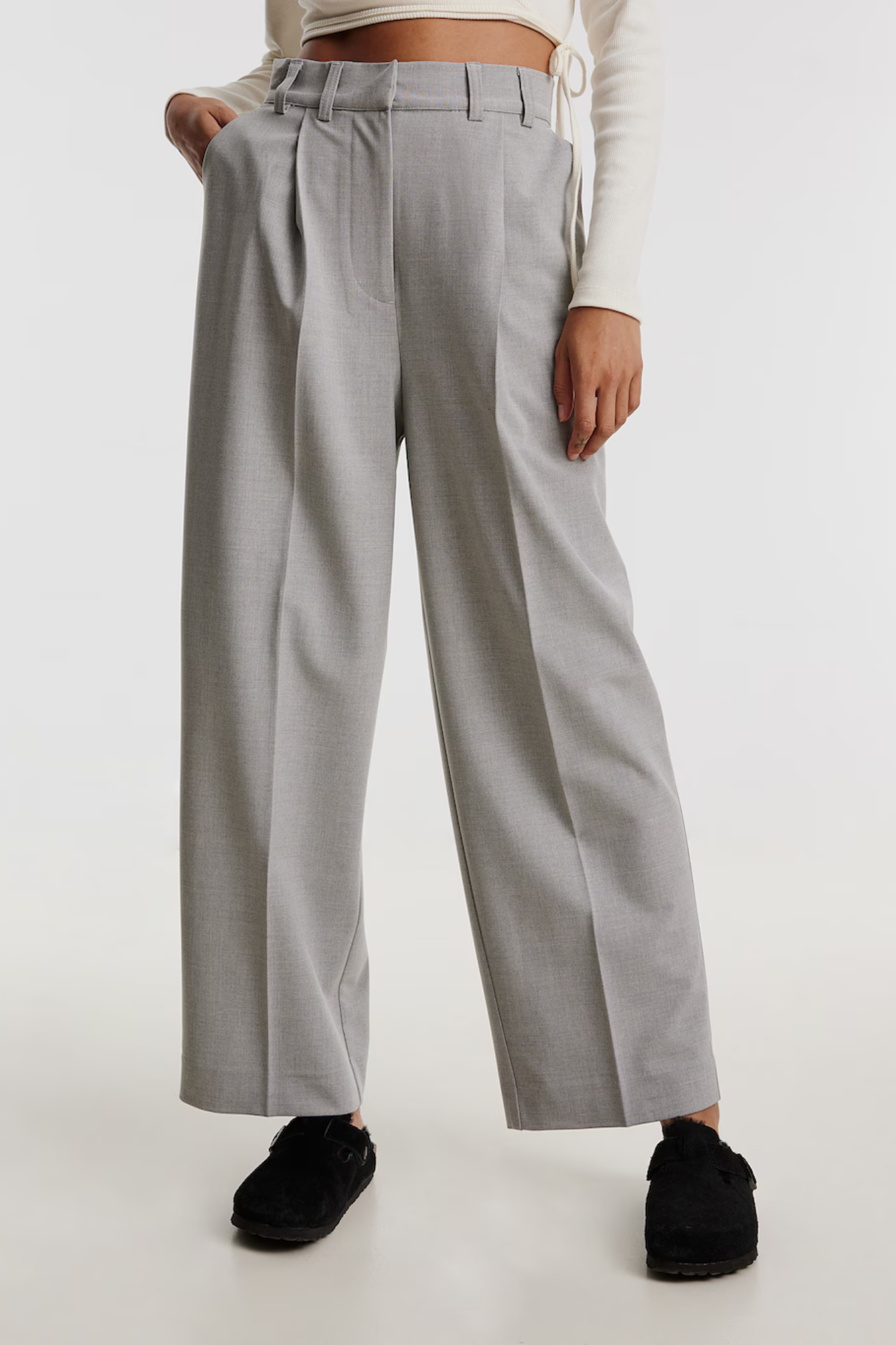 KAJ PANTS - GREY MELANGE
