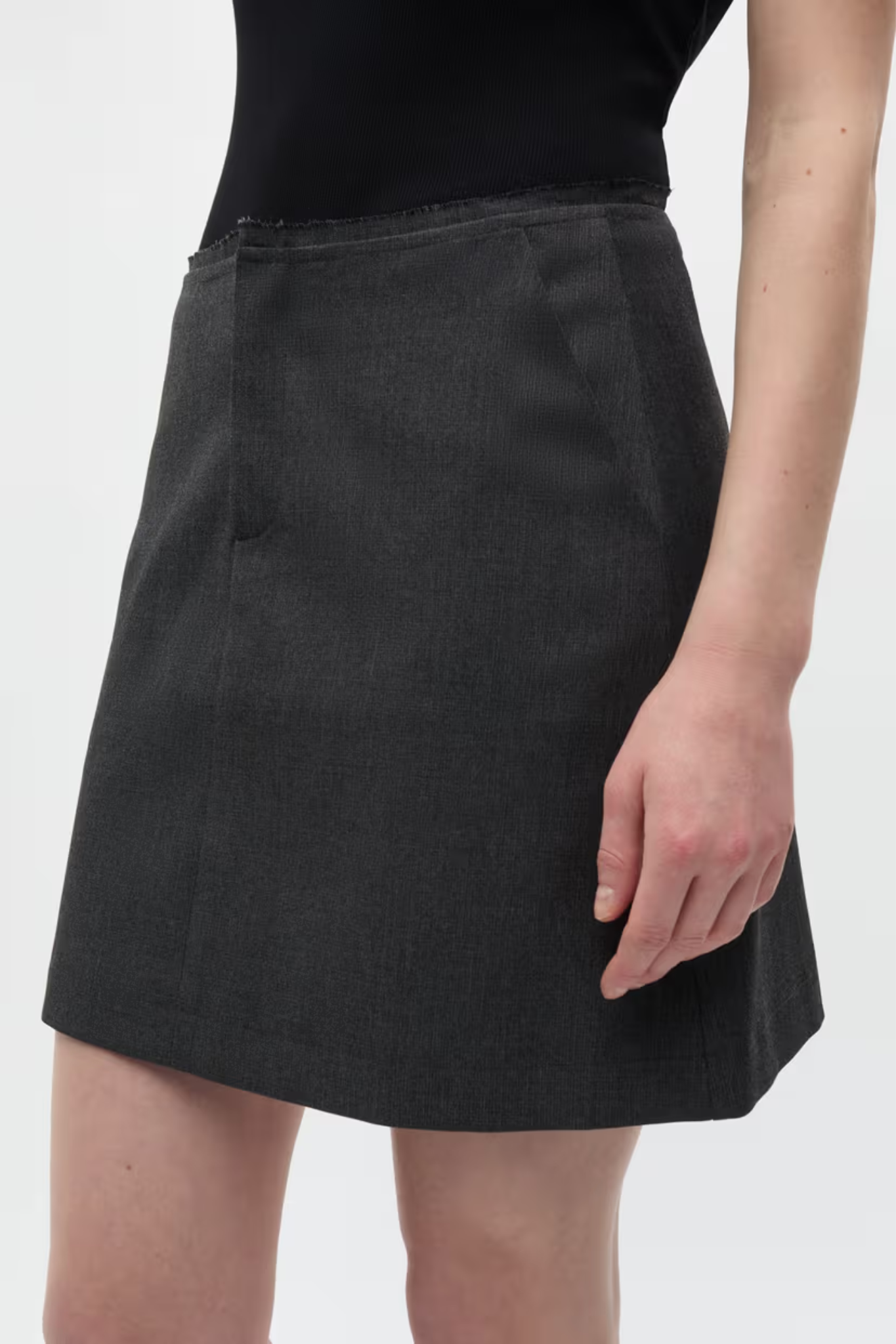 ALESSIA SKIRT - DARK GREY MEL
