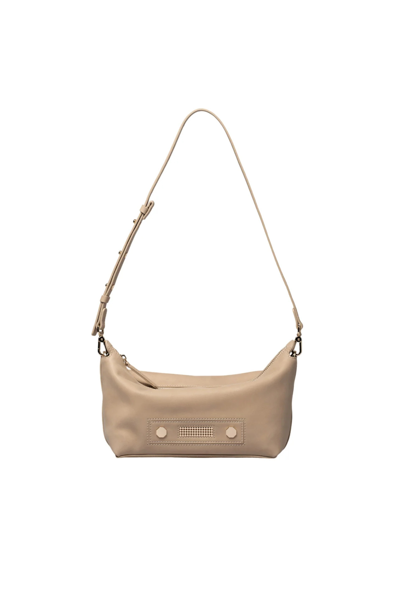 Clio Goldbrenner sand Stella classic bag. Front view