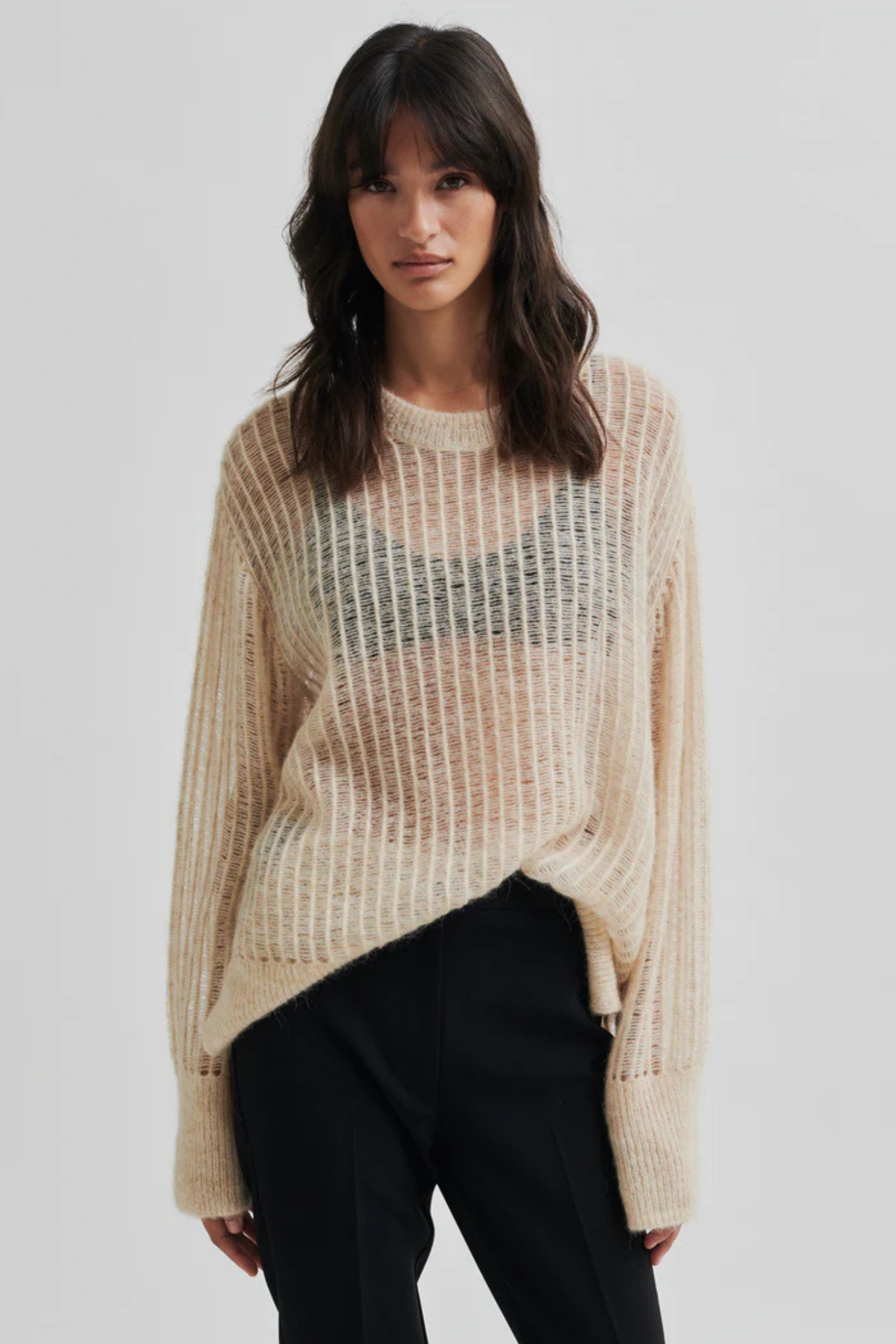 GEORG KNIT O-NECK - BRAZILIAN SAND