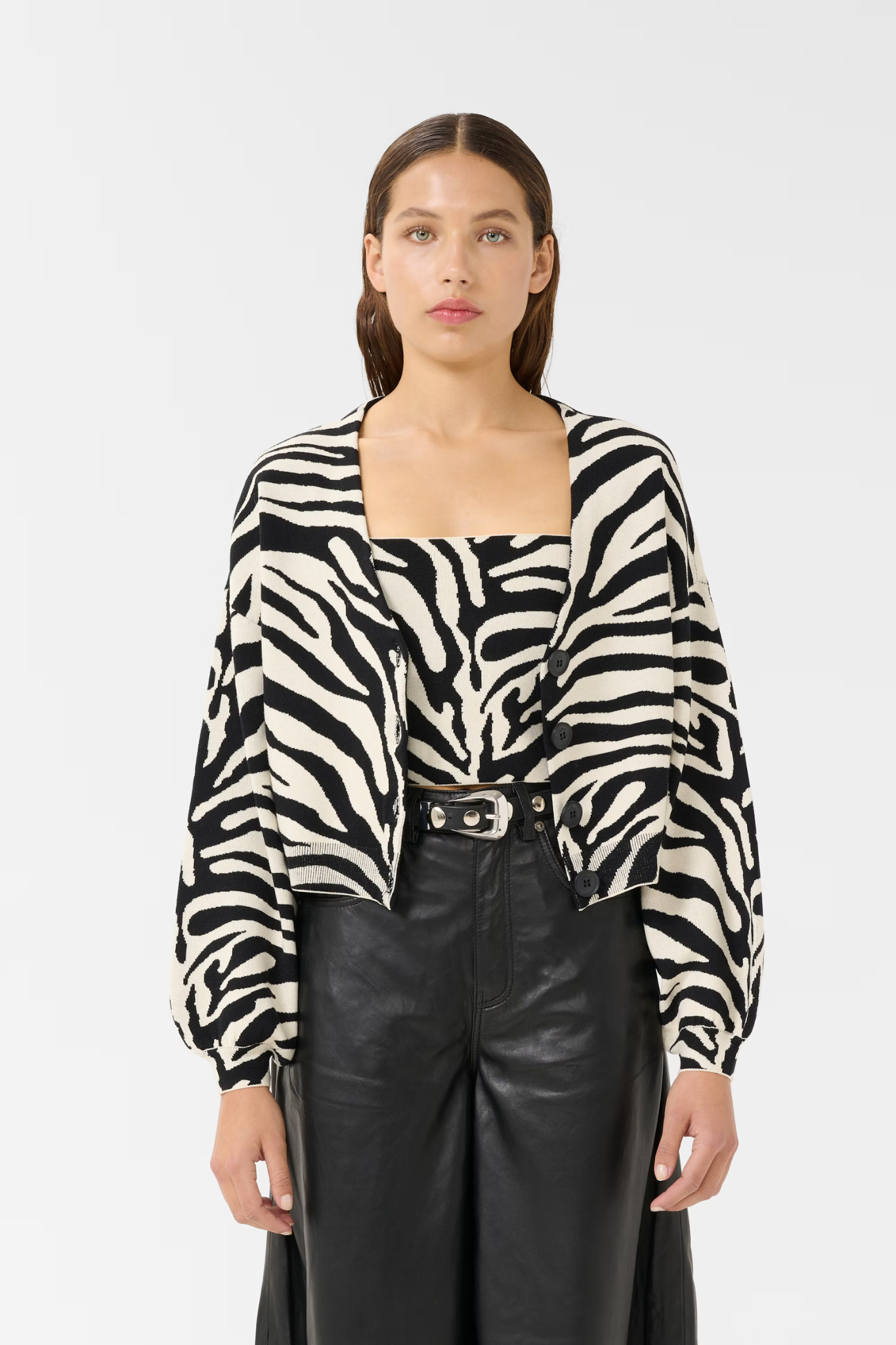 ZEBBA CARDIGAN - BLACK/BIRCH TIGER