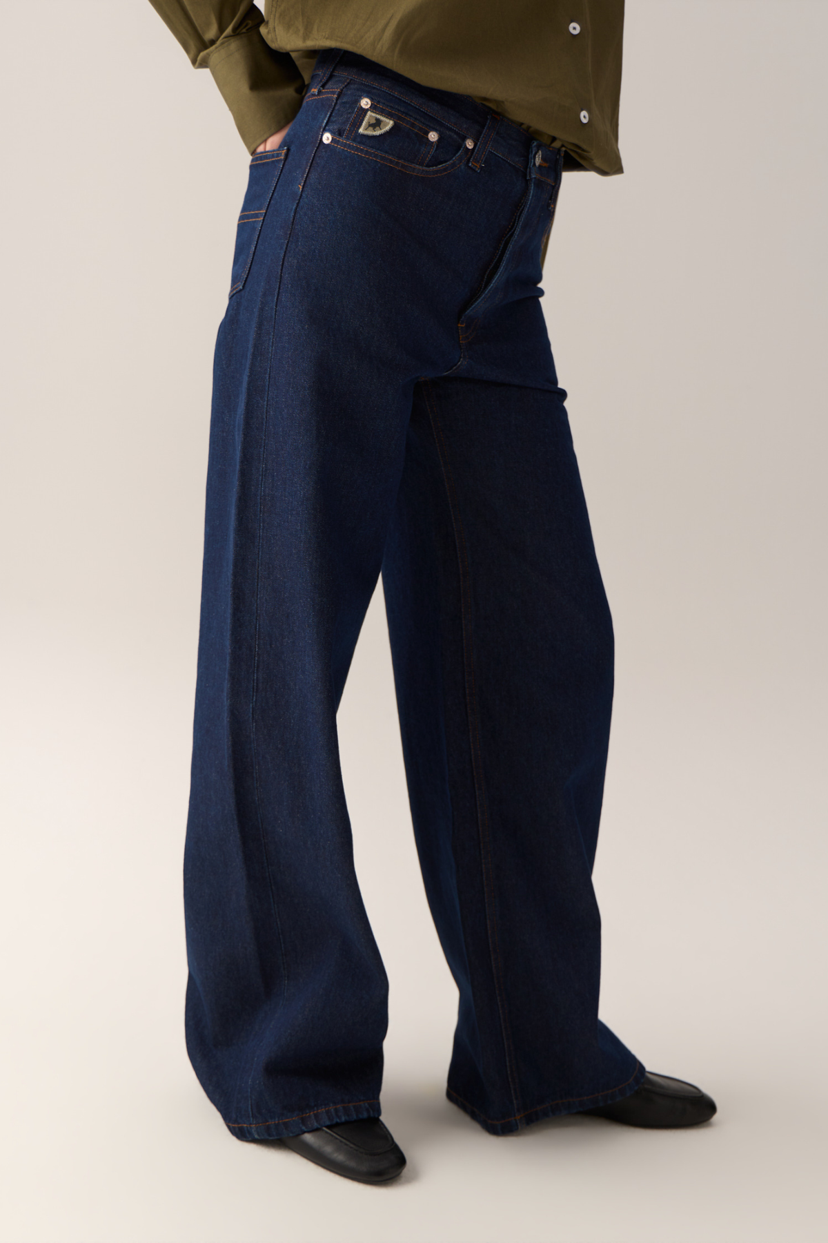 SKATER LOOSE JEANS - RINSE