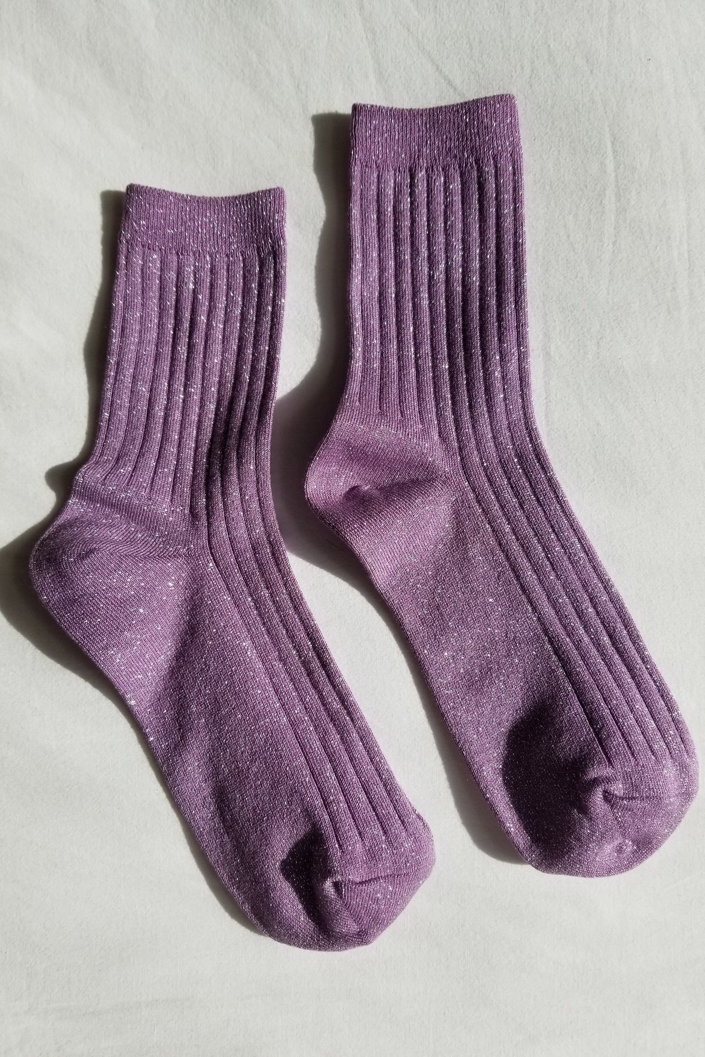 HER SOCKS - MODAL LUREX LILAC GLITTER