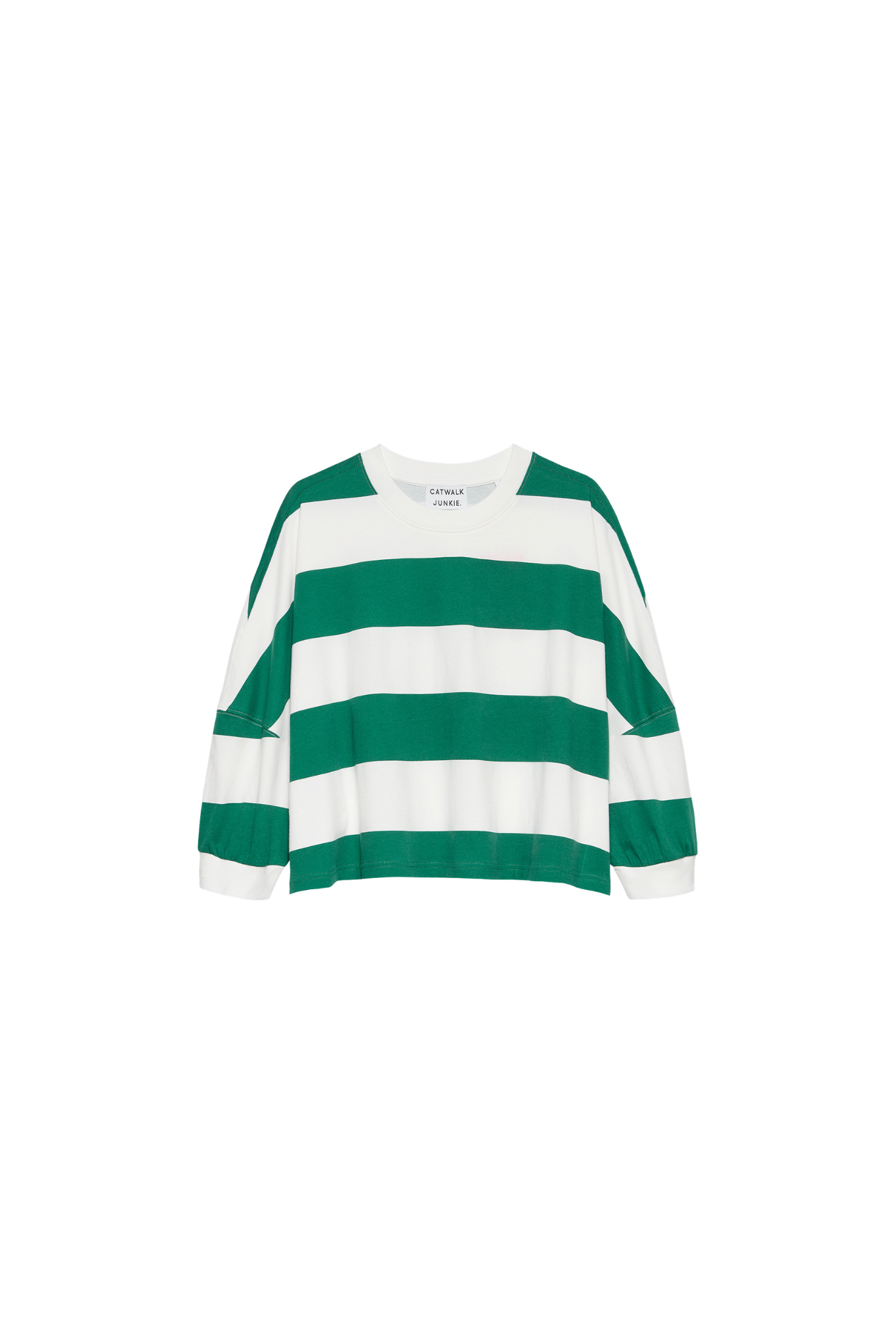OVERSIZED BOLD STRIPED T-SHIRT - WILD GREEN