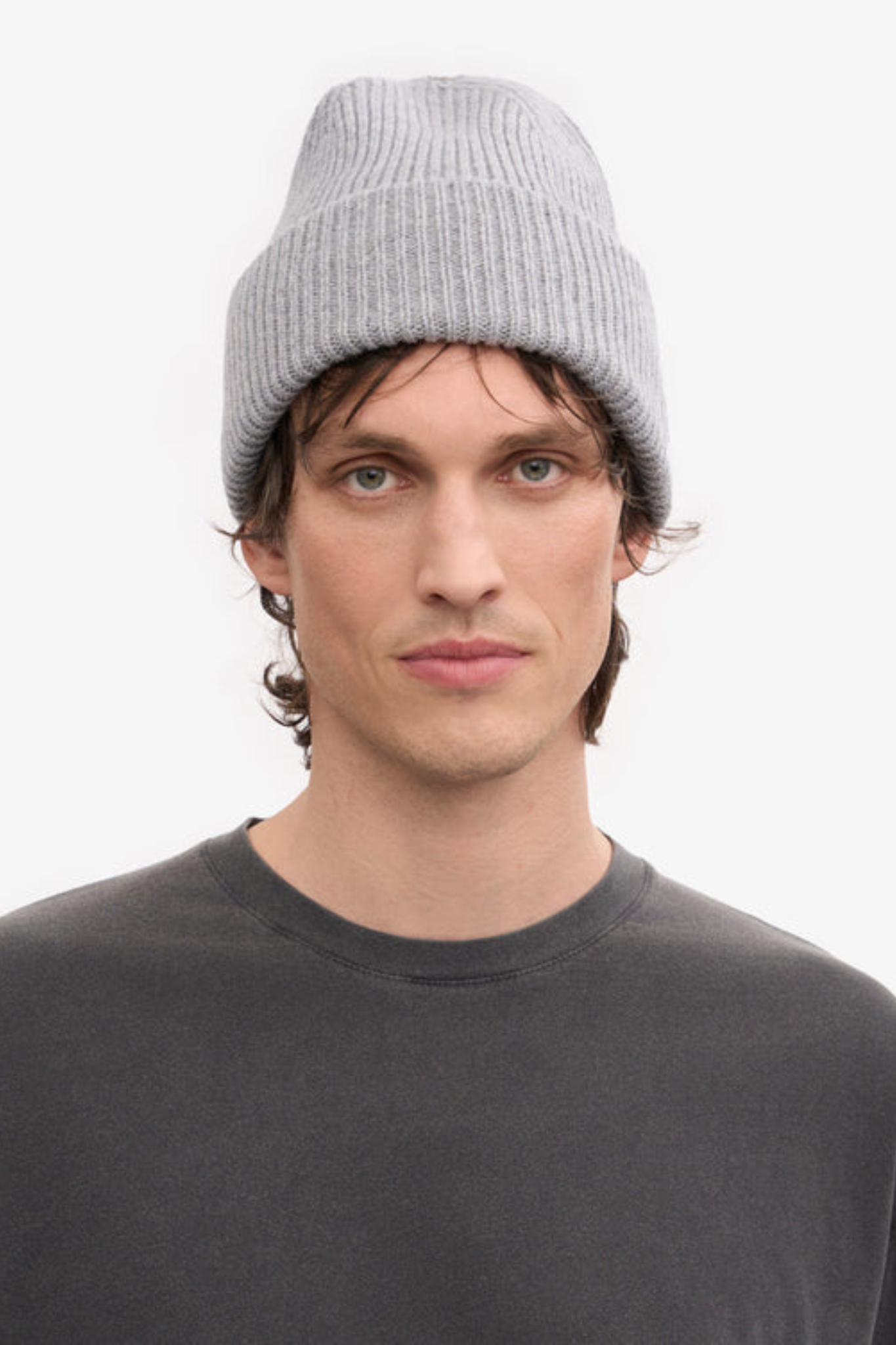 MERINO WOOL BEANIE - HEATHER GREY