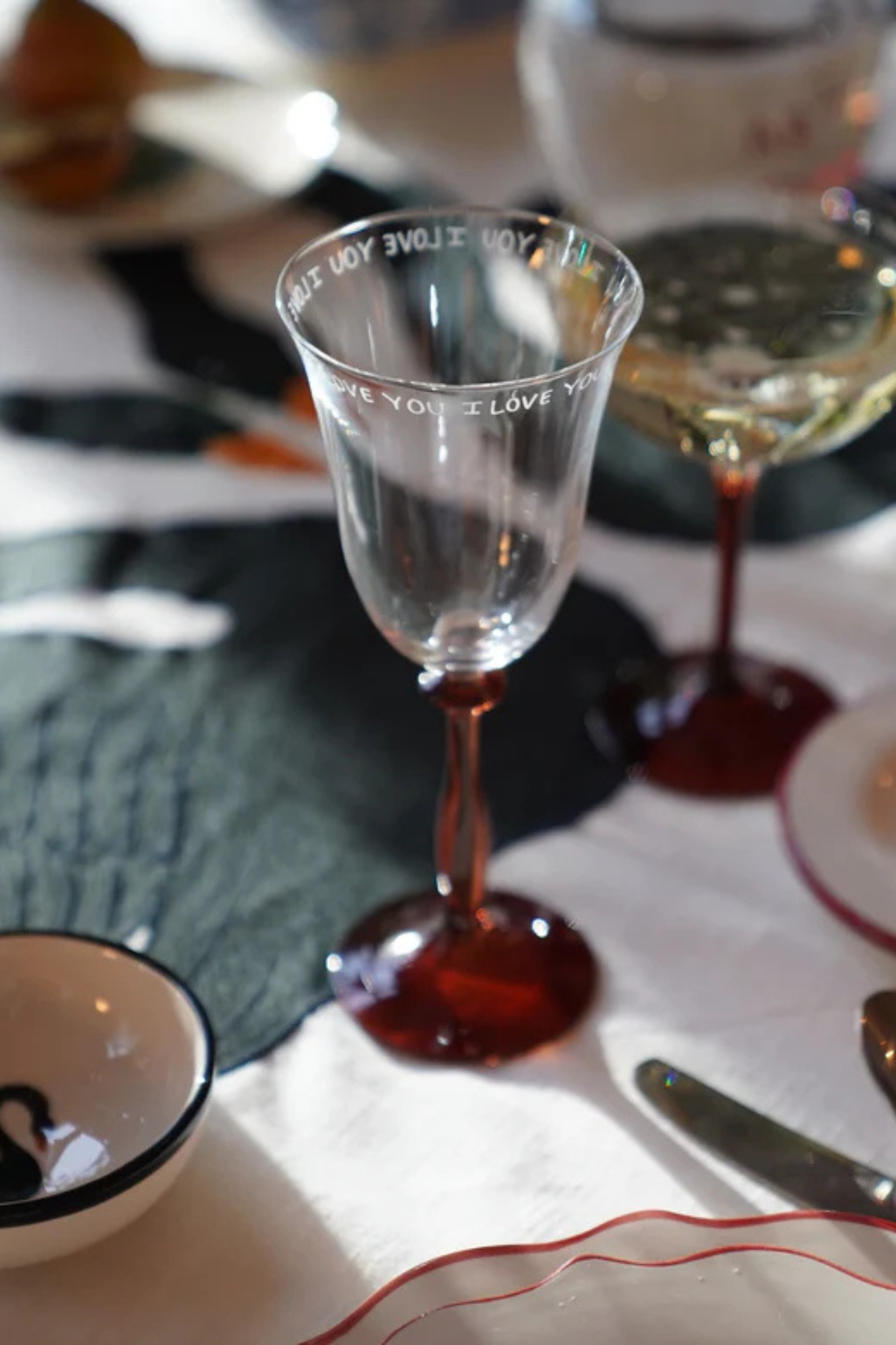 I LOVE YOU WINE GLASS