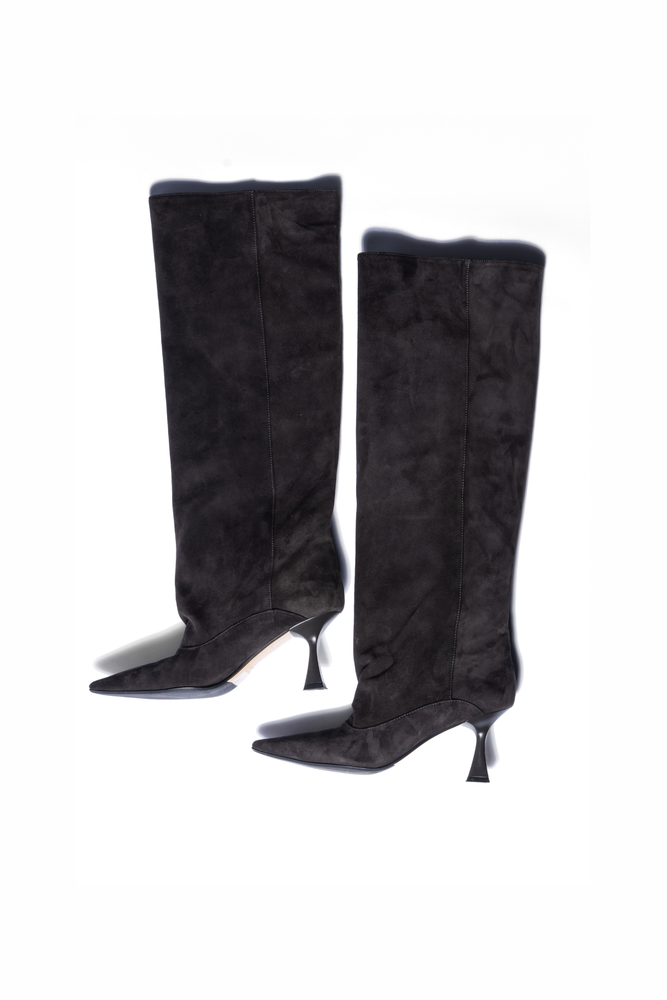 DONNA CAMOSCIO CALZATURE BOOTS - ANTHRACITE