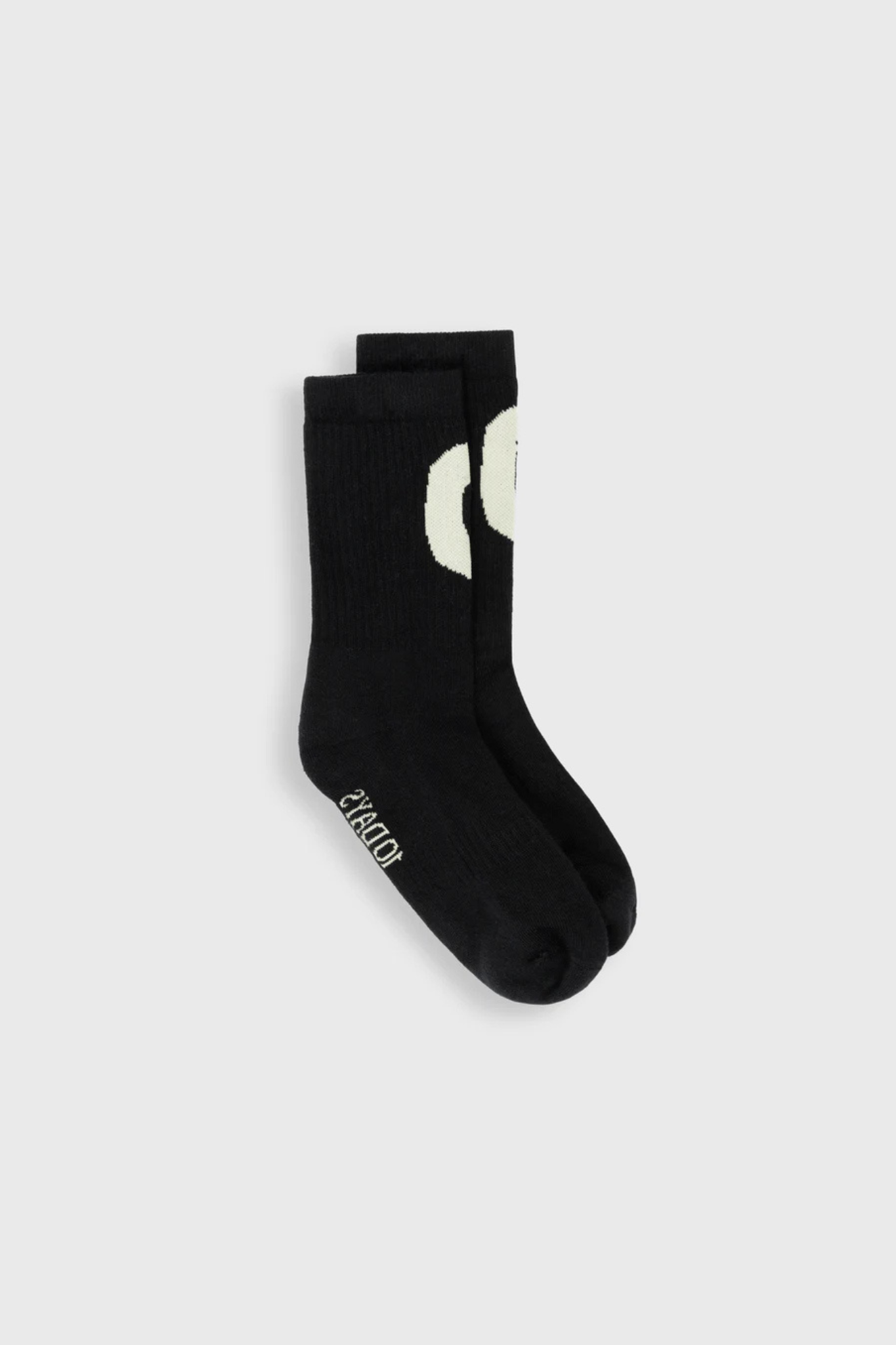 10DAYS socks in black. Side view