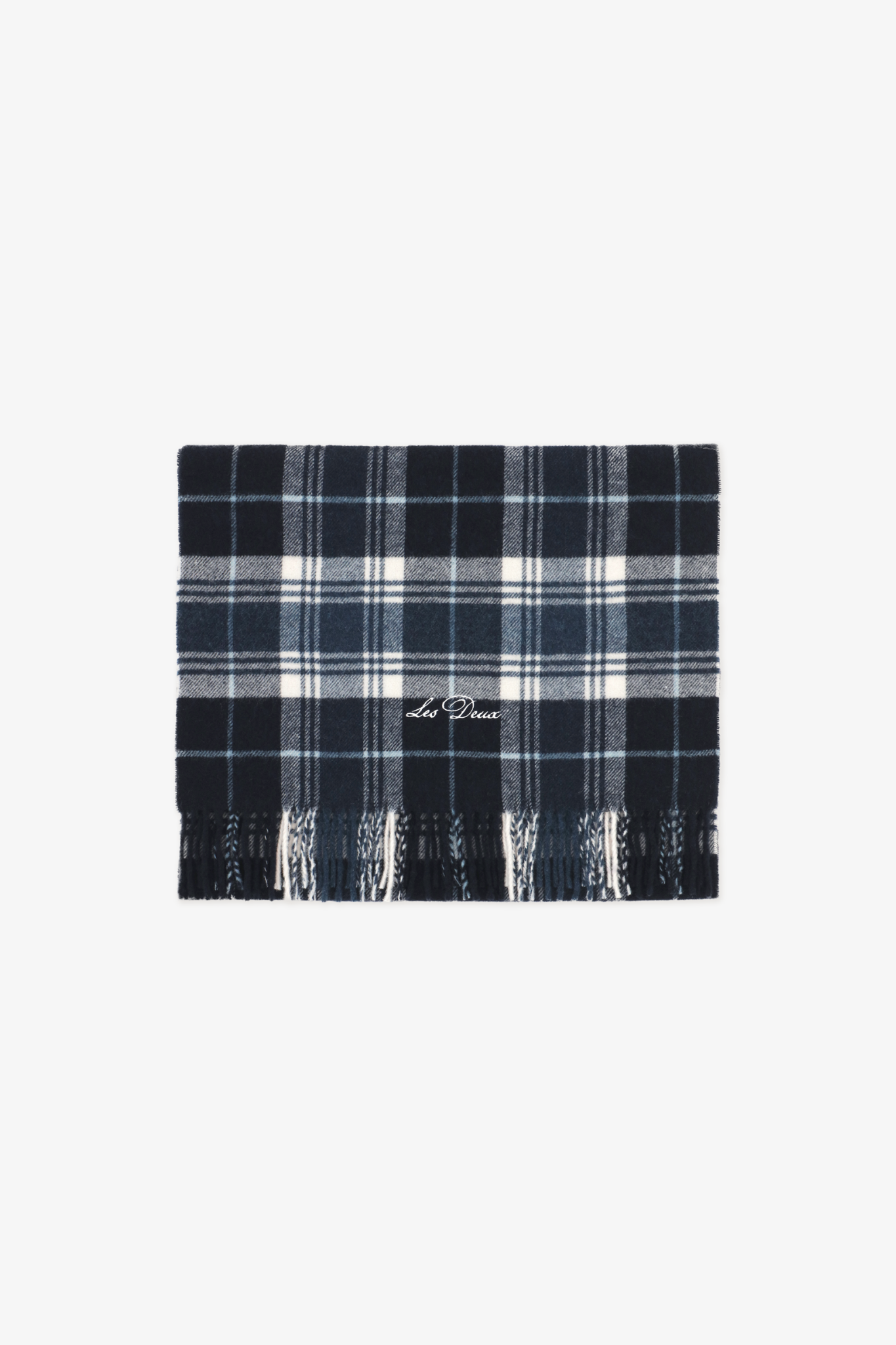 SIGNATURE CHECK SCARF - DARK NAVY