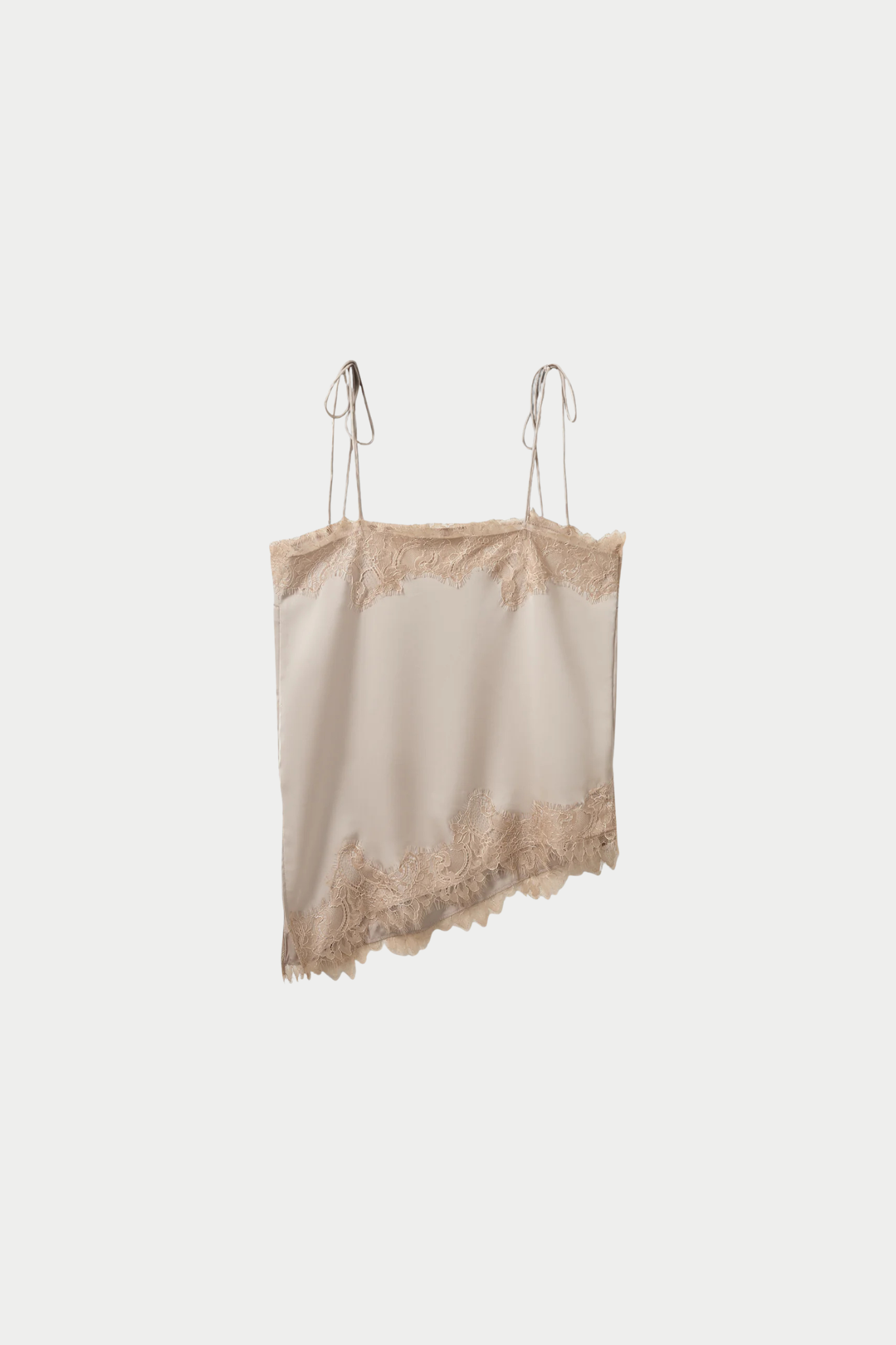 VIRA LACE DETAILED TOP - FEATHER GREY