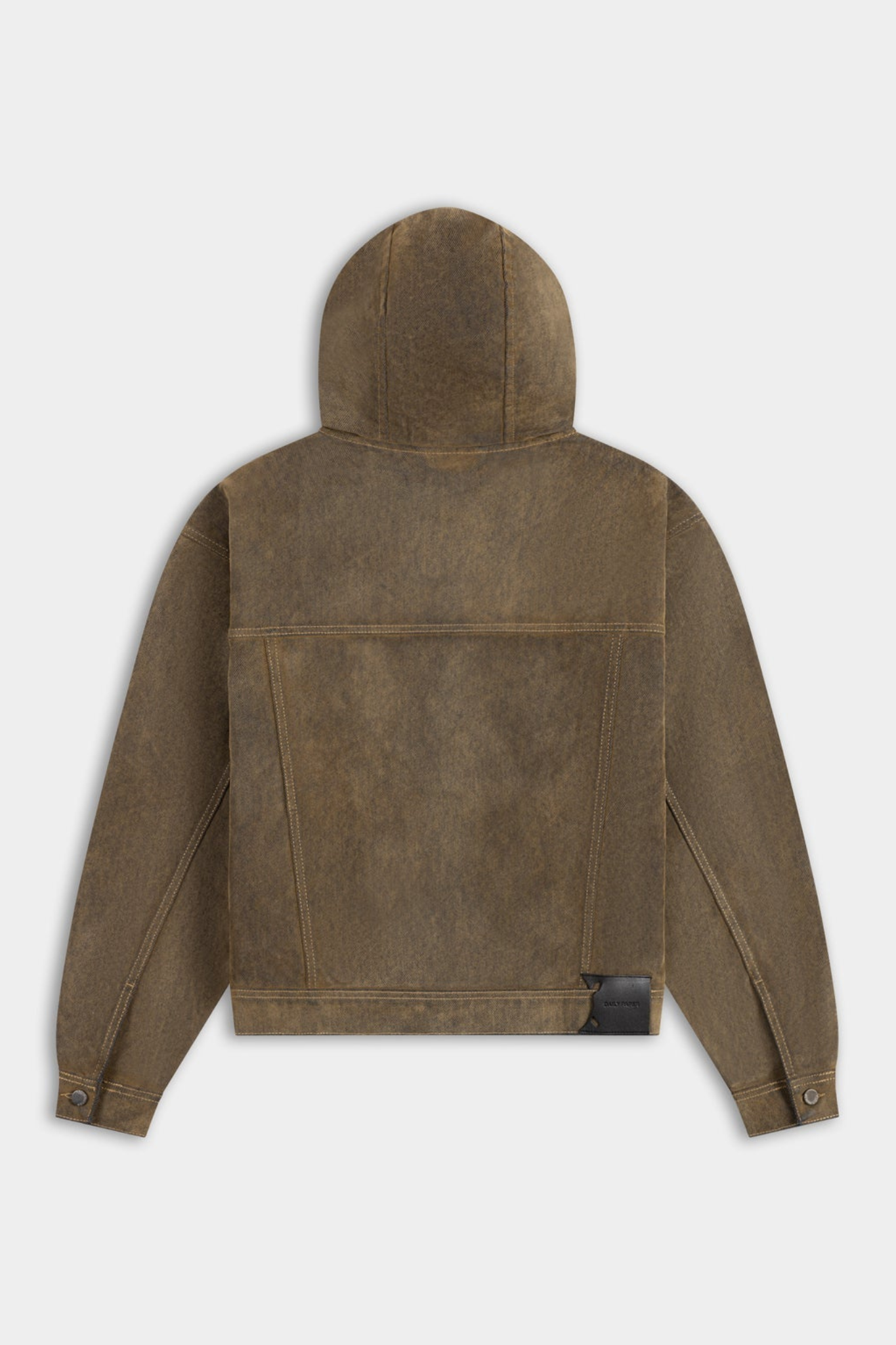 VELVET SHIELD DENIM JACKET - BROWN