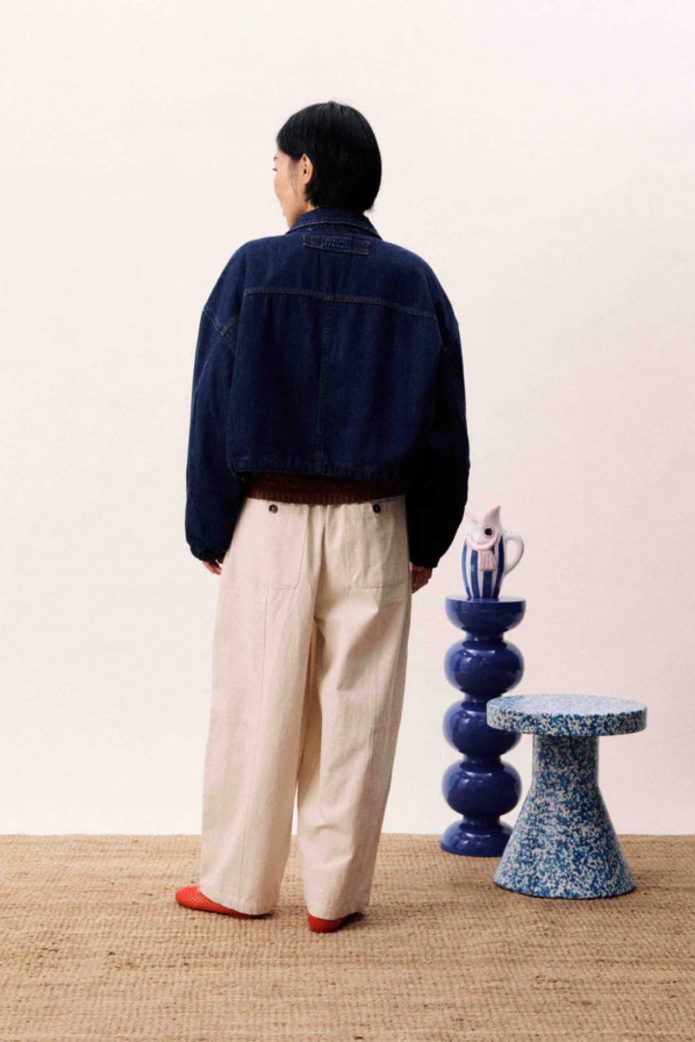 ITACARE BOMBER JACKET - BLUE JEAN